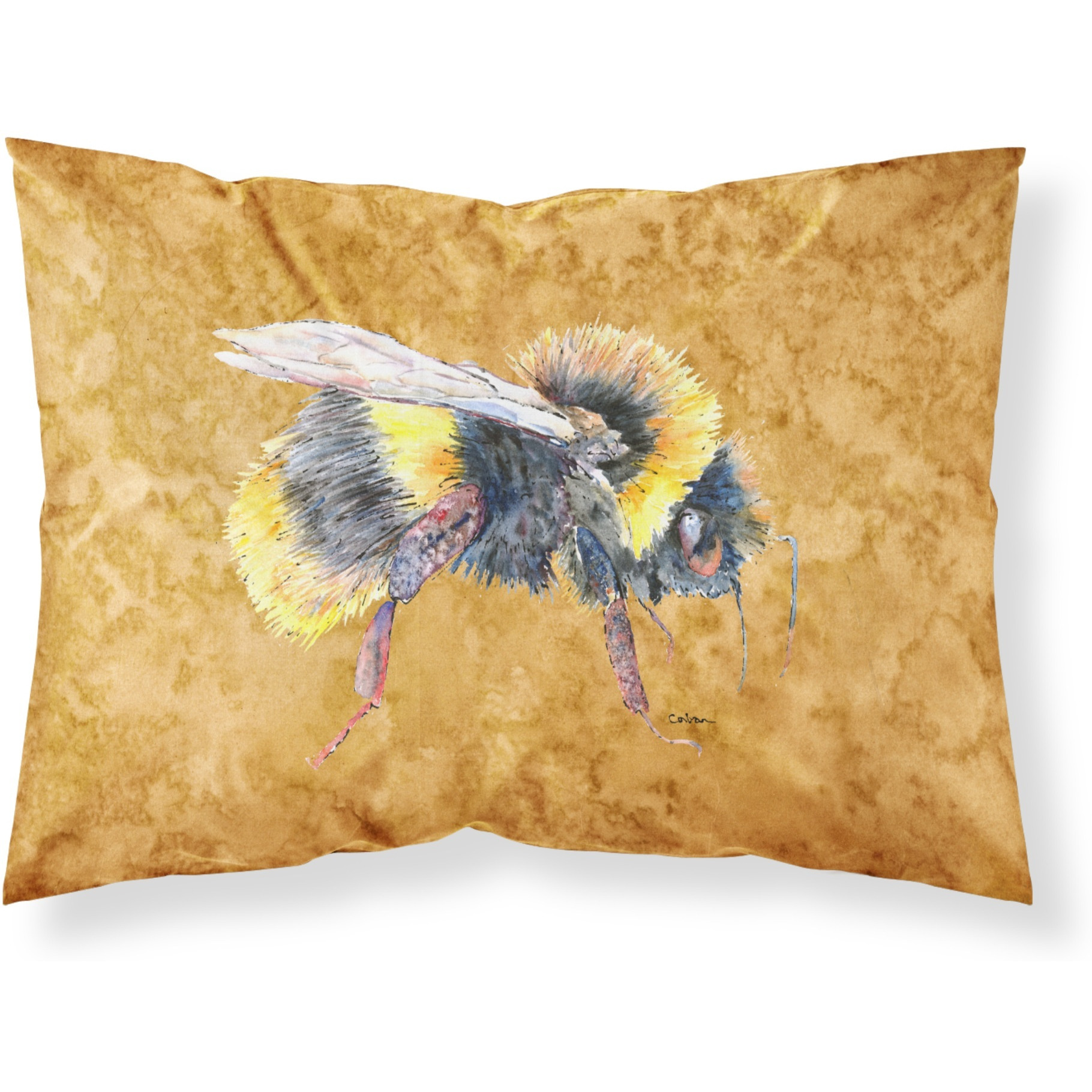 &quotCaroline's Treasures 8850PILLOWCASE Bee On Gold Moisture Wicking Fabric Standard Pillowcase, Large, Multicolor"