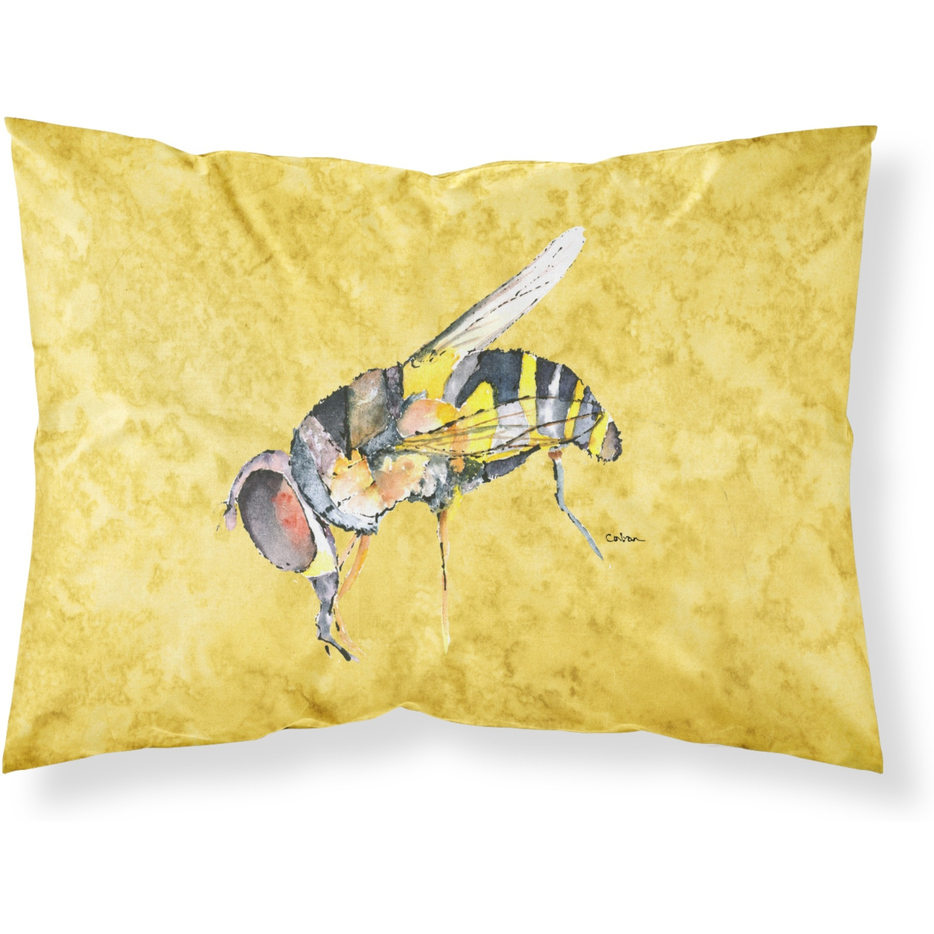 &quotCaroline's Treasures 8851PILLOWCASE Bee On Yellow Moisture Wicking Fabric Standard Pillowcase, Large, Multicolor"