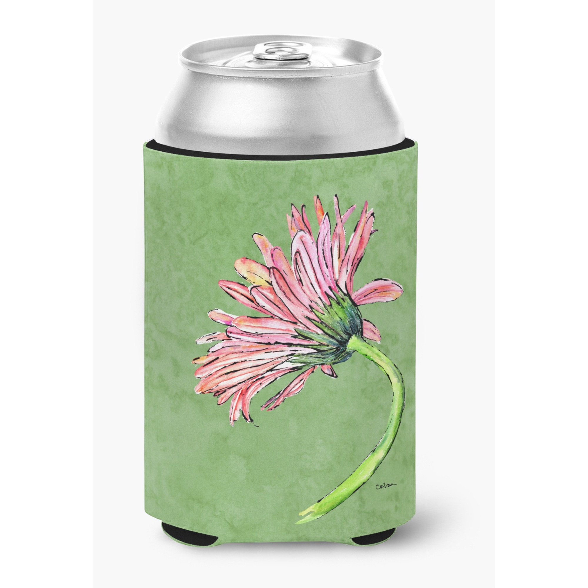 Gerber Daisy Pink Can or Bottle Beverage Insulator Hugger