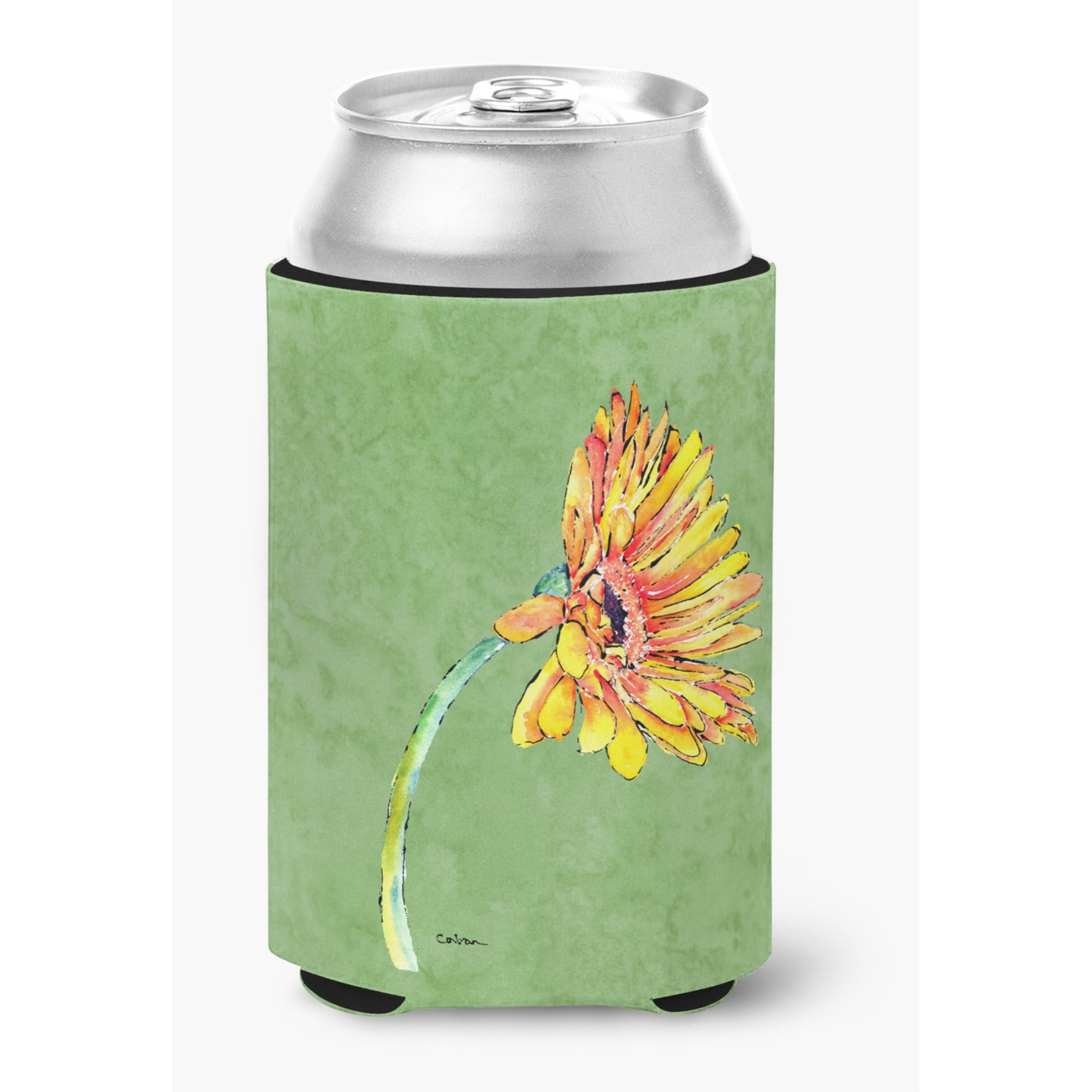 Gerber Daisy Orange Can or Bottle Beverage Insulator Hugger
