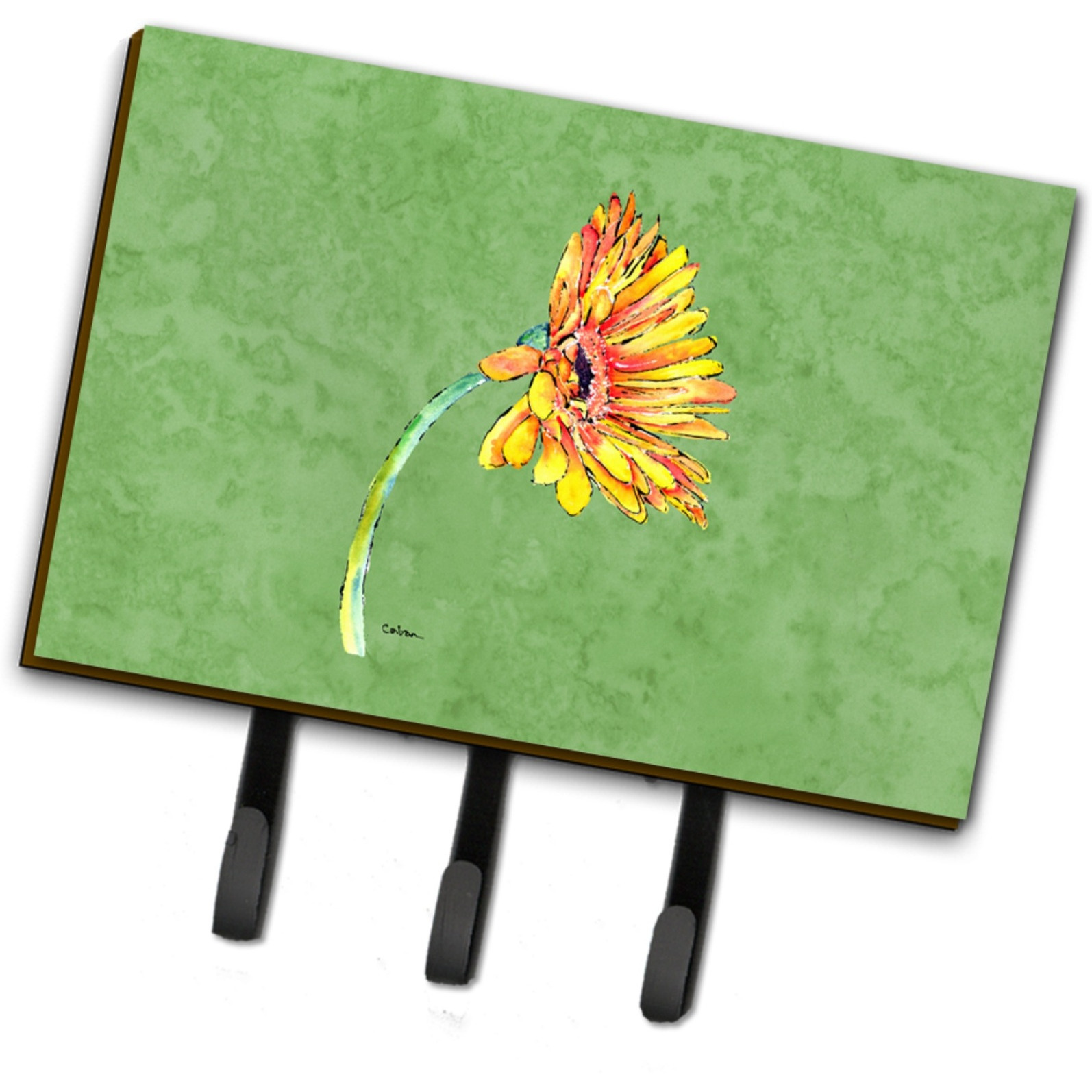 &quotCaroline's Treasures 8854TH68 Gerber Daisy Orange Leash or Key Holder, Large, Multicolor"