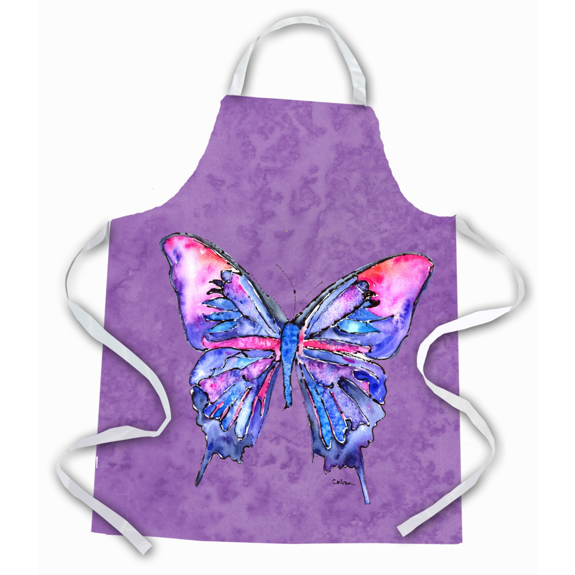 &quotCaroline's Treasures 8860APRON Butterfly on Purple Apron, Large, Multicolor"