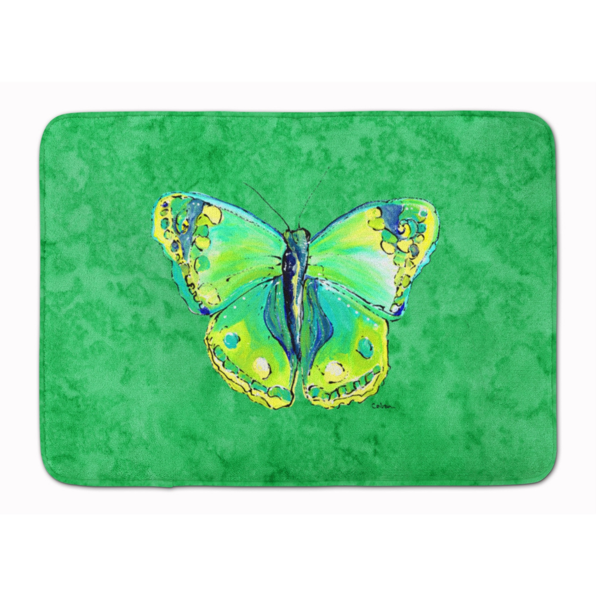 &quotCaroline's Treasures Butterfly Green Floor Mat, 19"" x 27"", Multicolor"