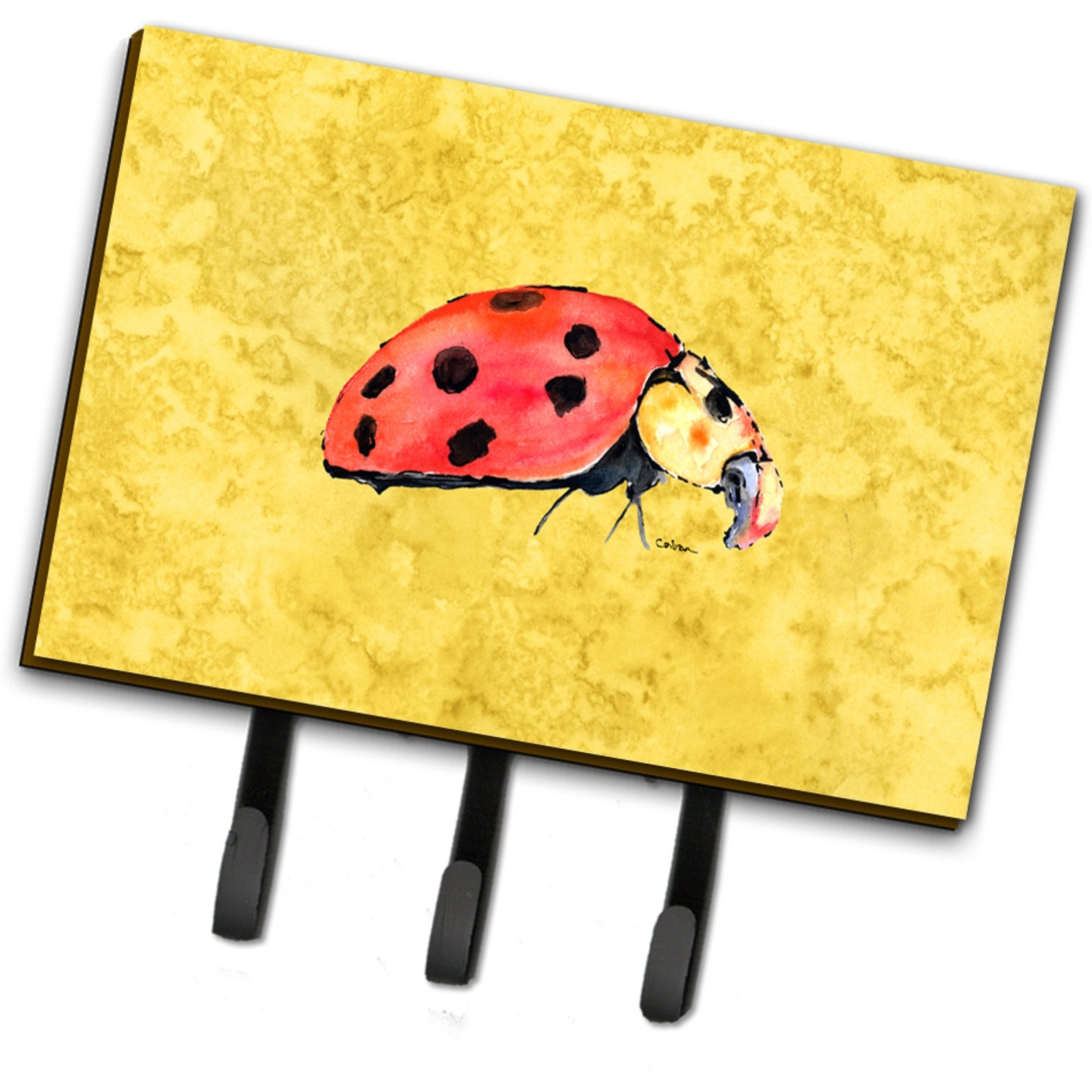 &quotCaroline's Treasures 8867TH68 Lady Bug on Yellow Leash or Key Holder, Large, Multicolor"