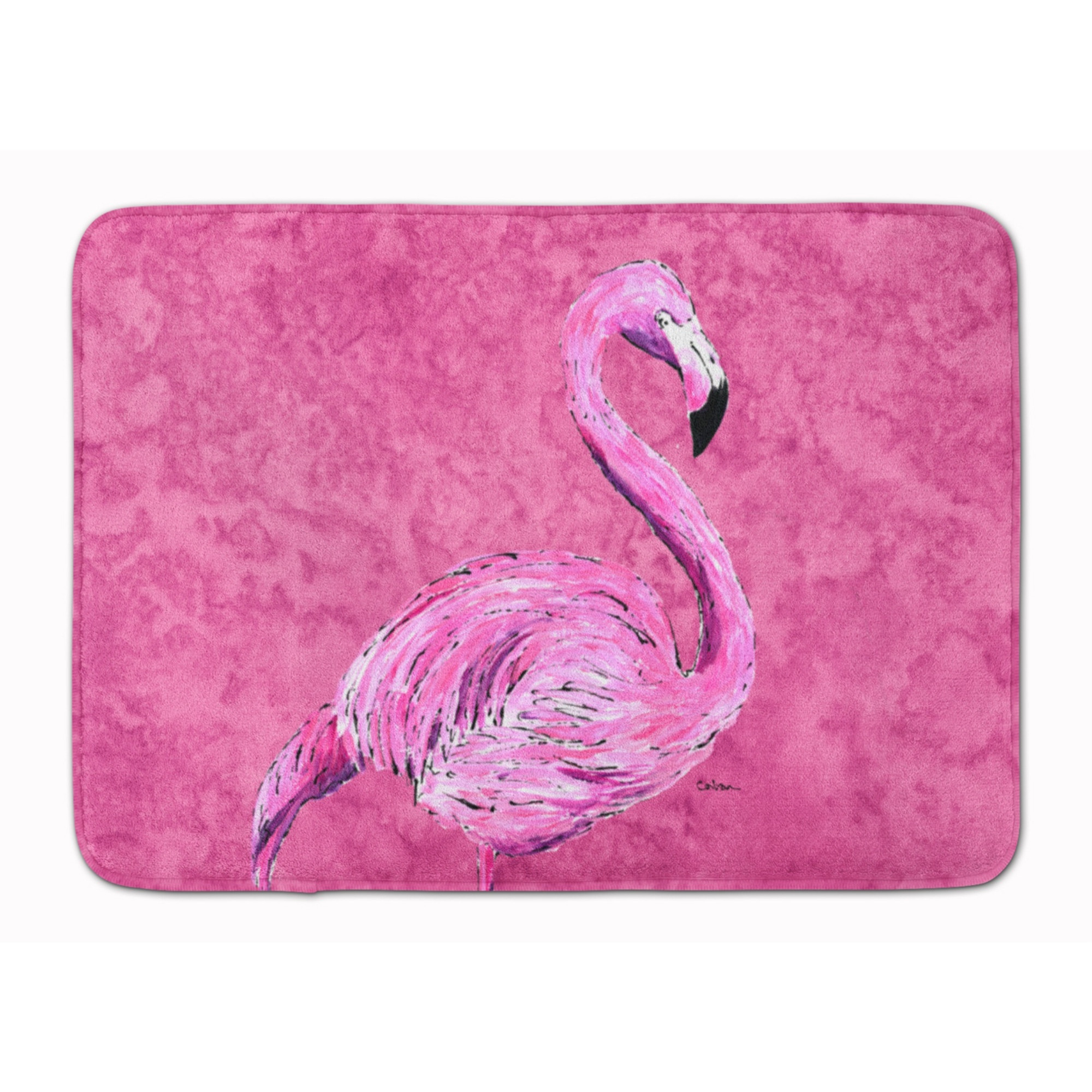 &quotCaroline's Treasures Flamingo on Pink Floor Mat, 19"" x 27"", Multicolor"