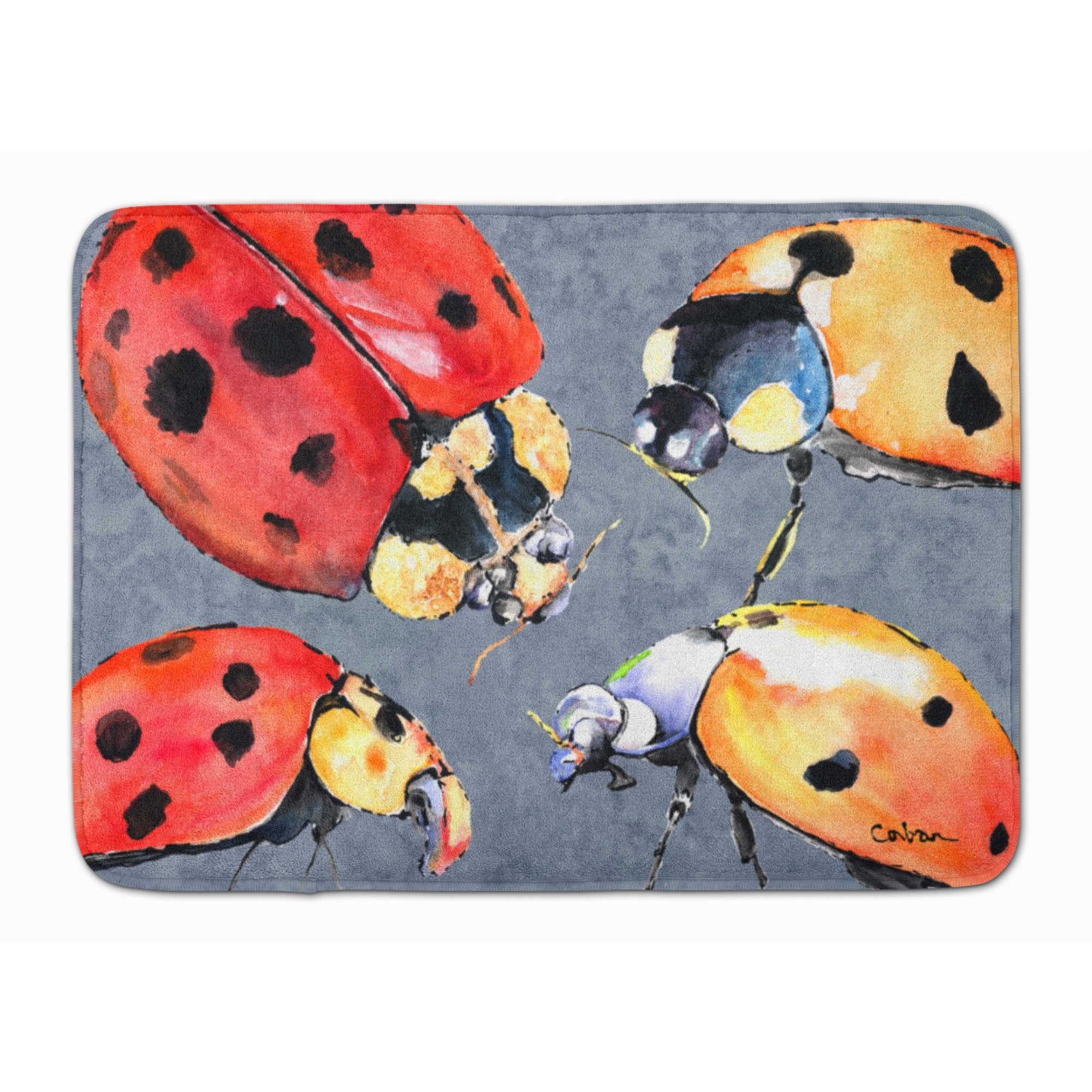 &quotCaroline's Treasures Lady Bug Multiple Floor Mat, 19"" x 27"", Multicolor"