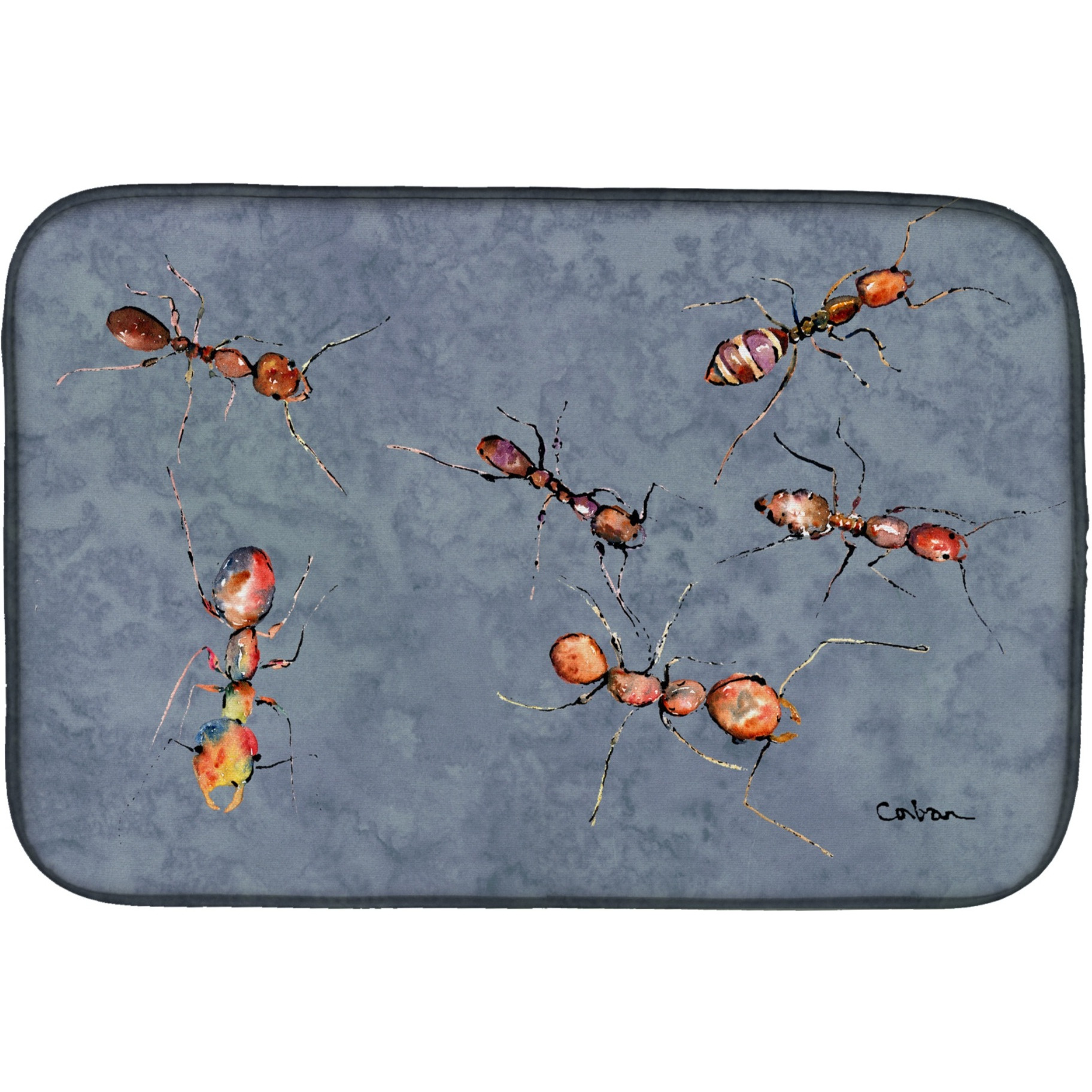 &quotCaroline's Treasures Ants Dish Drying Mat, 14 x 21, Multicolor"
