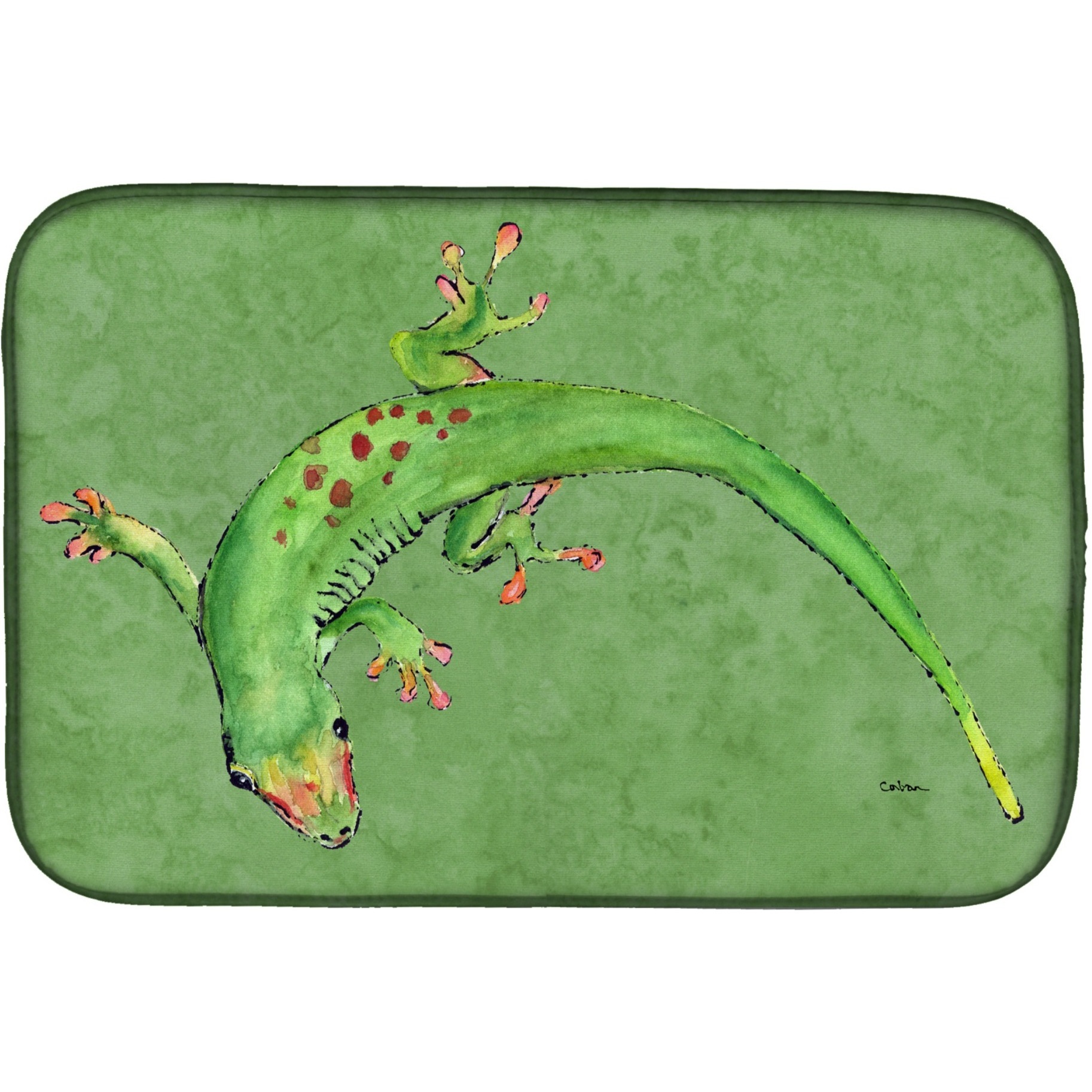 &quotCaroline's Treasures Gecko Dish Drying Mat, 14 x 21, Multicolor"
