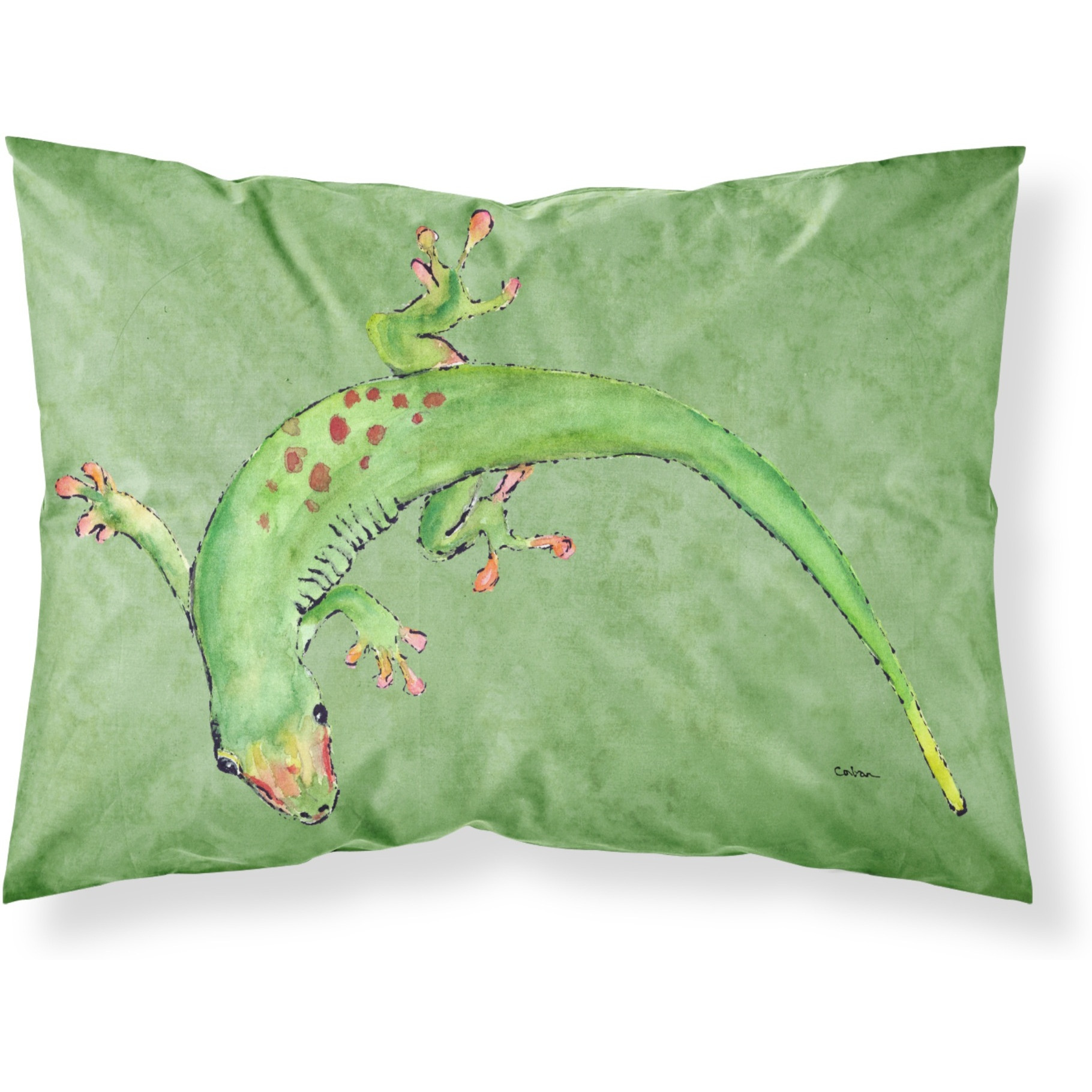 &quotCaroline's Treasures 8887PILLOWCASE Gecko Moisture Wicking Fabric Standard Pillowcase, Large, Multicolor"