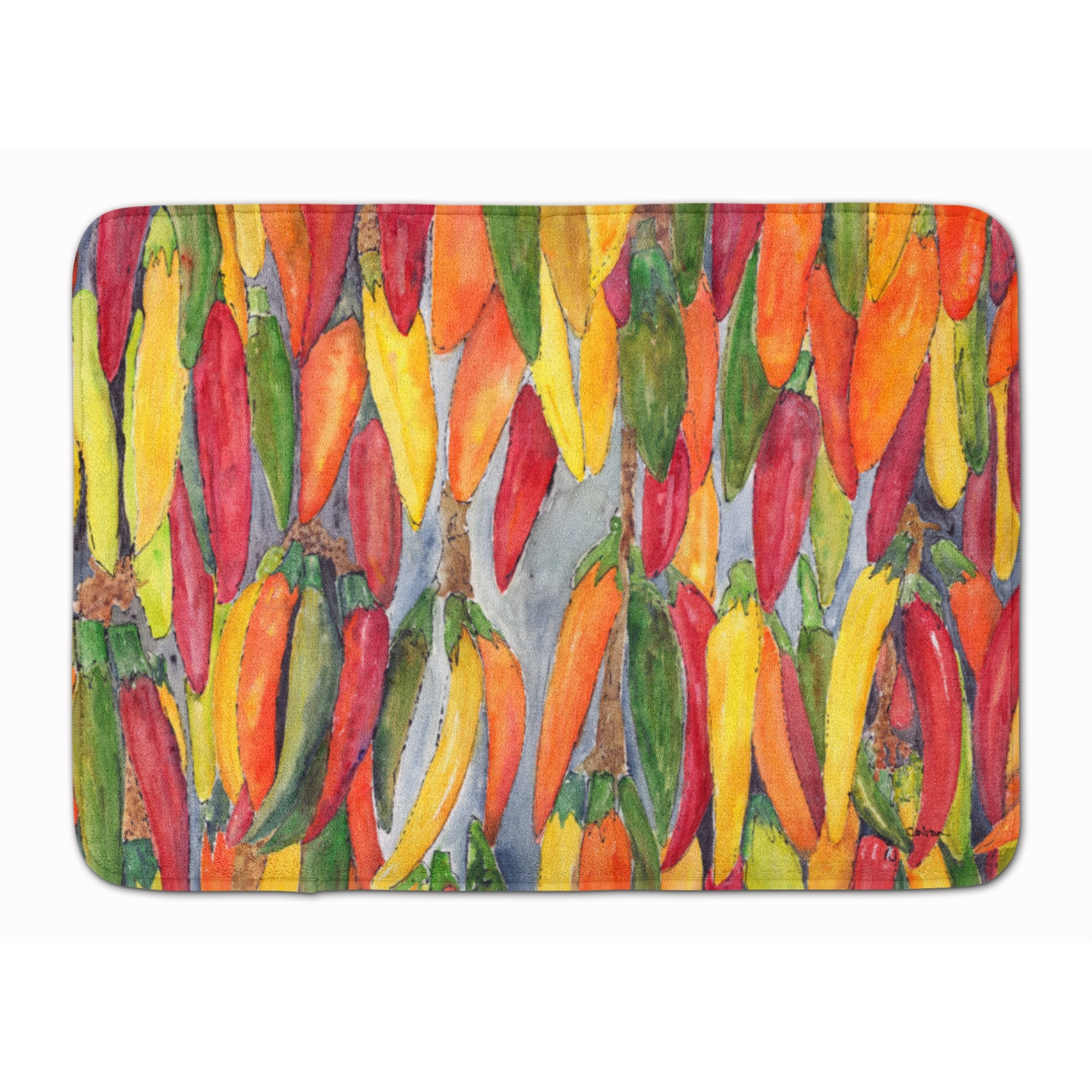 &quotCaroline's Treasures Hot Peppers Floor Mat, 19"" x 27"", Multicolor"