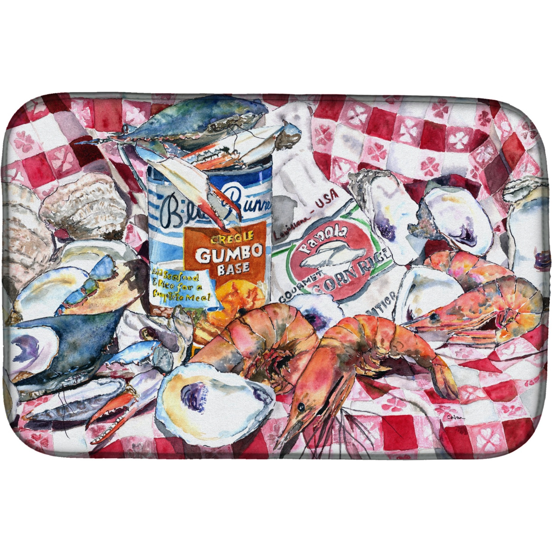 &quotCaroline's Treasures 8894DDM Dish Drying Mat, 14"" x 21"", Multicolor"