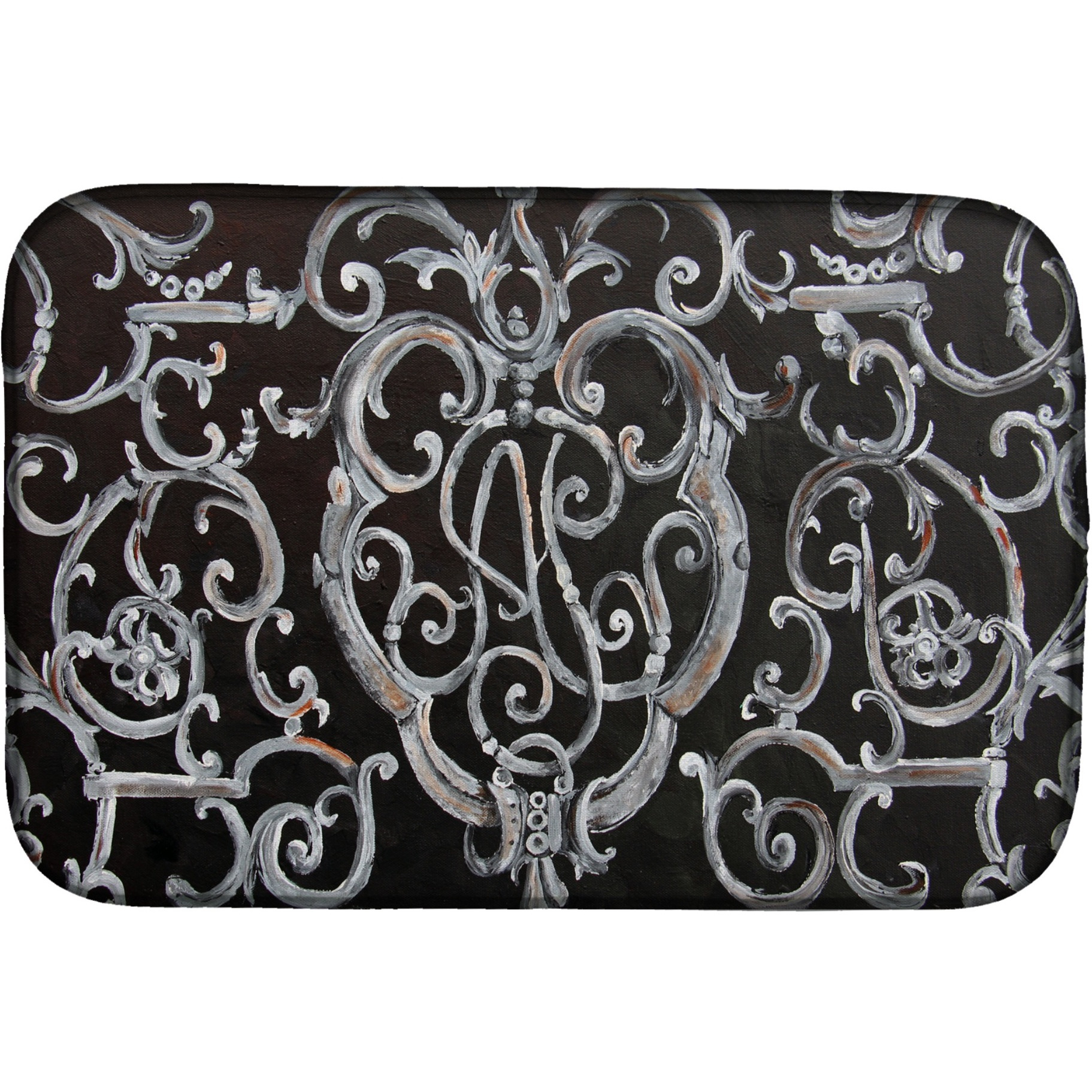&quotCaroline's Treasures Ironwork Fence Dish Drying Mat, 14"" x 21"", Multicolor"