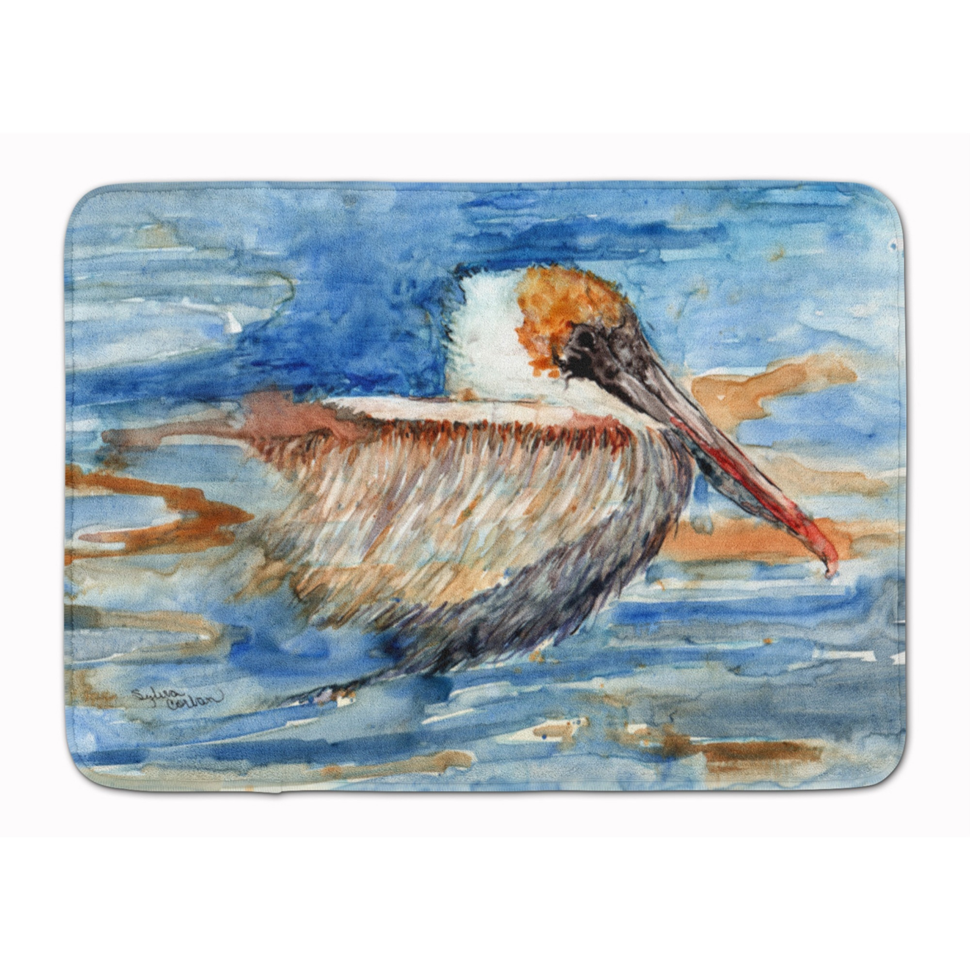 &quotCaroline's Treasures Pelican in the water Floor Mat, 19"" x 27"", Multicolor"