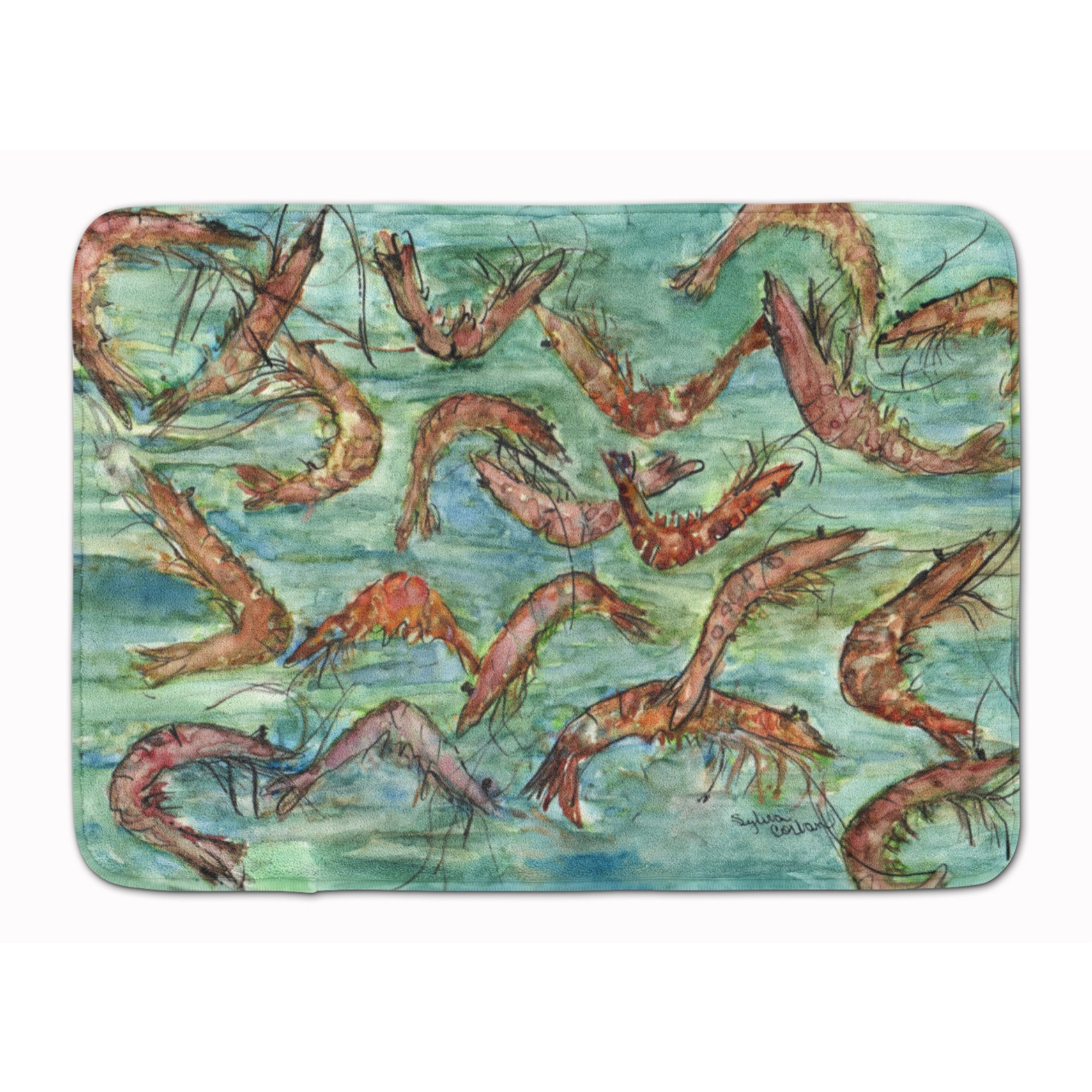 &quotCaroline's Treasures Catch of Shrimp Floor Mat, 19"" x 27"", Multicolor"