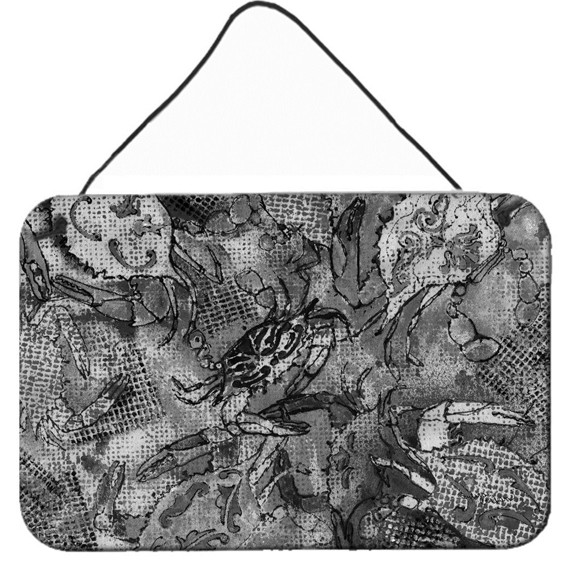 &quotCaroline's Treasures 8953DS812 Grey Canvas Abstract Crabs Wall or Door Hanging Prints, 8 x 12"", Multicolor"
