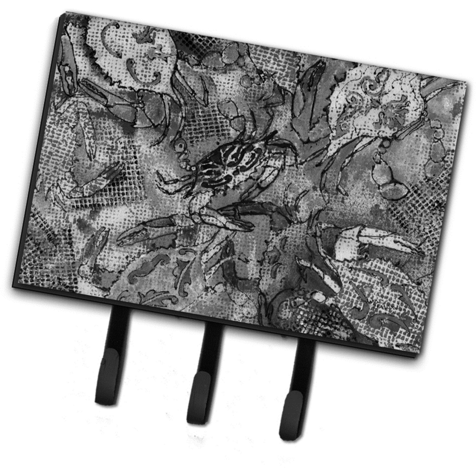 &quotCaroline's Treasures 8953TH68 Grey canvas Abstract Crabs Leash or Key Holder, Large, Multicolor"