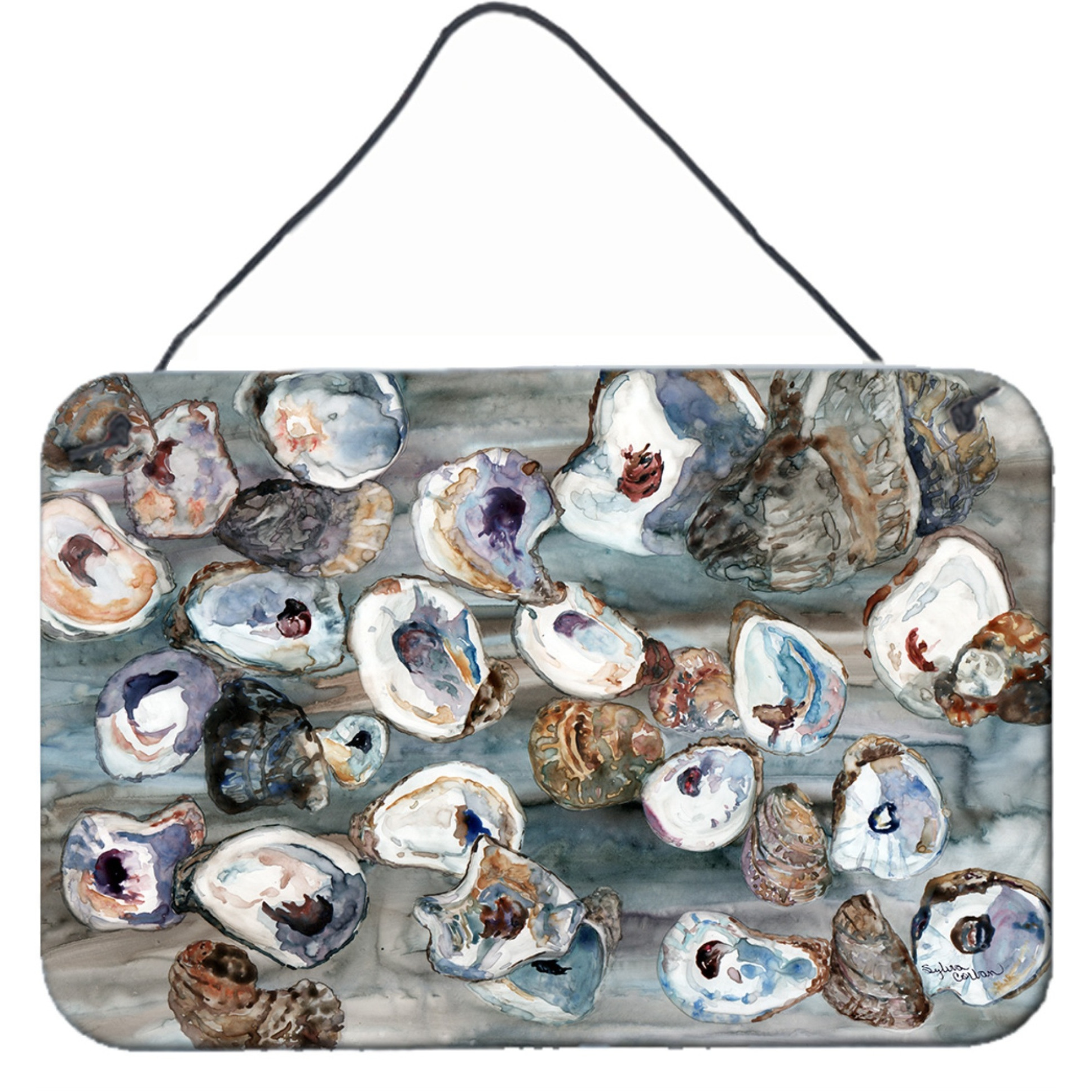 &quotCaroline's Treasures 8957DS812 Bunch of Oysters Wall or Door Hanging Prints, 8 x 12"", Multicolor"