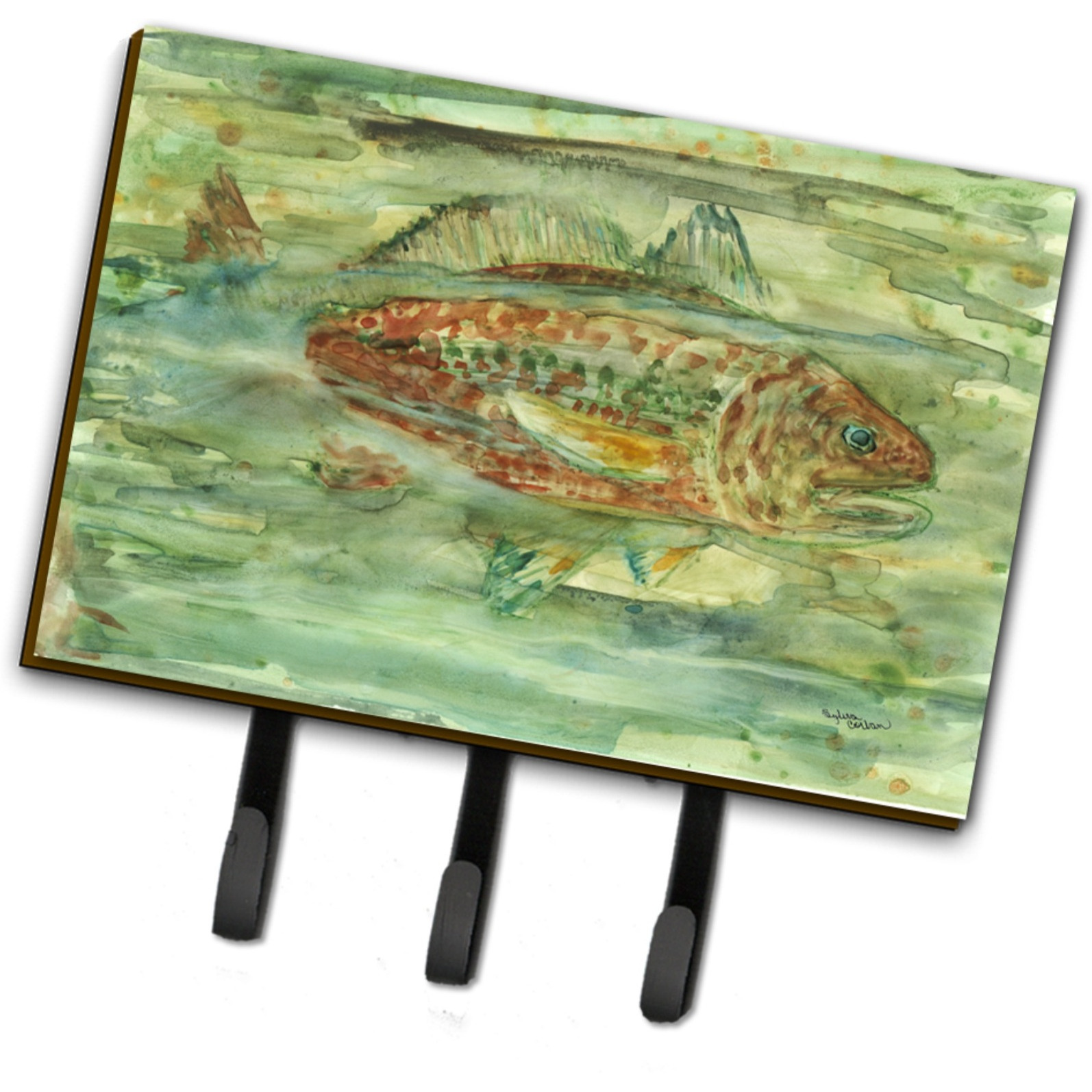 &quotCaroline's Treasures Abstract Red Fish Leash or Key Holder 8960TH68, Triple, Multicolor"