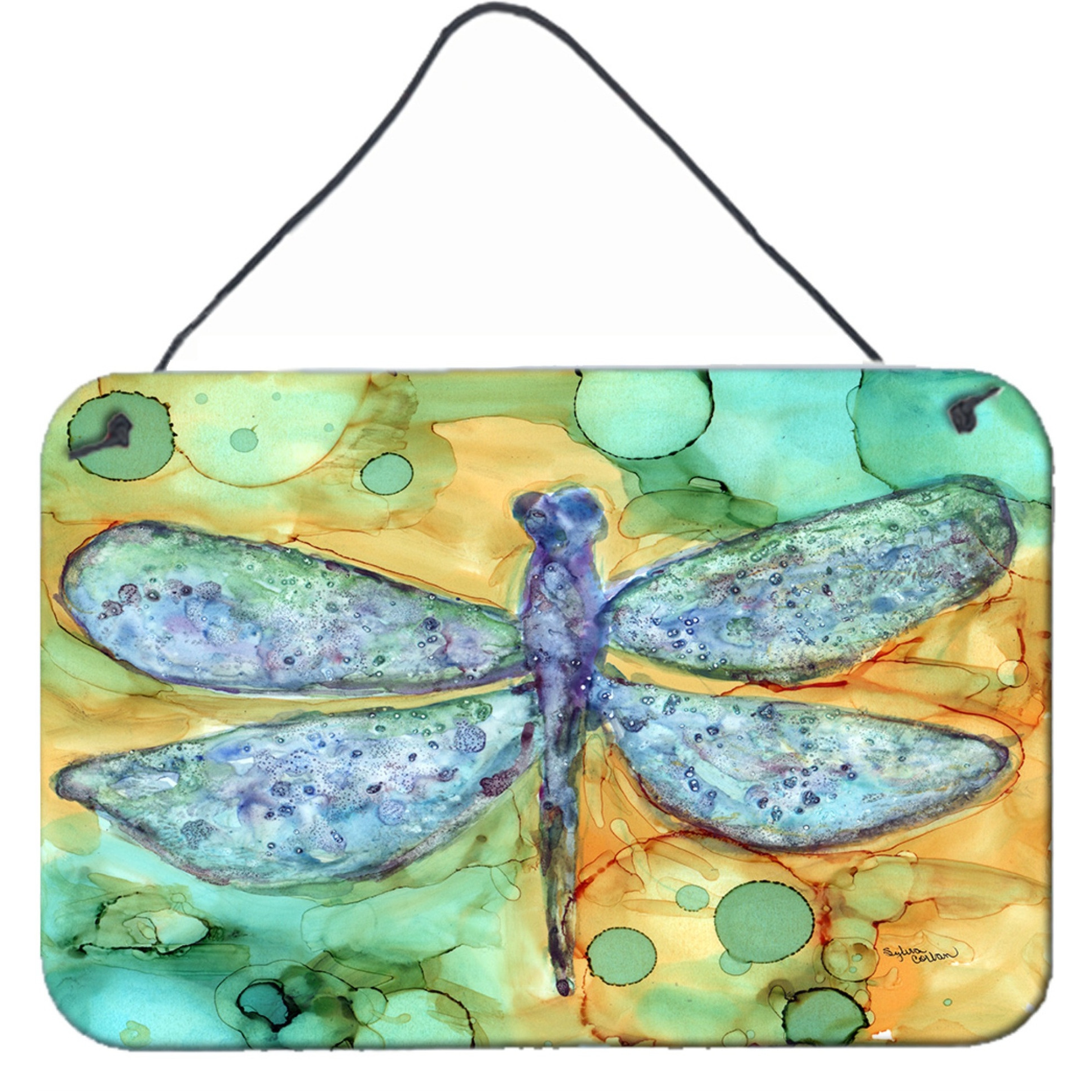 &quotCaroline's Treasures Abstract Dragonfly Wall or Door Hanging Prints 8967DS812, 8"&quotH x 12"&quotW, Multicolor"