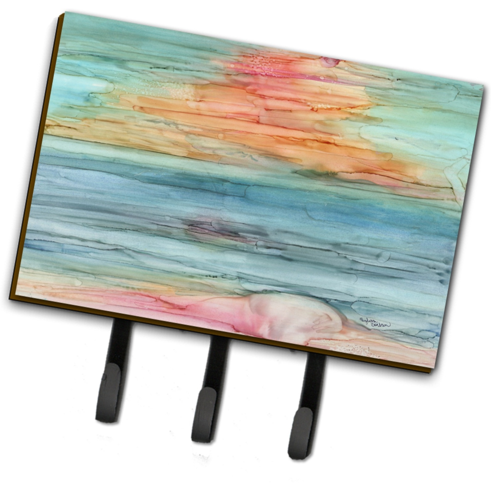 &quotCaroline's Treasures Abstract Rainbow Leash or Key Holder 8979TH68, Triple, Multicolor"
