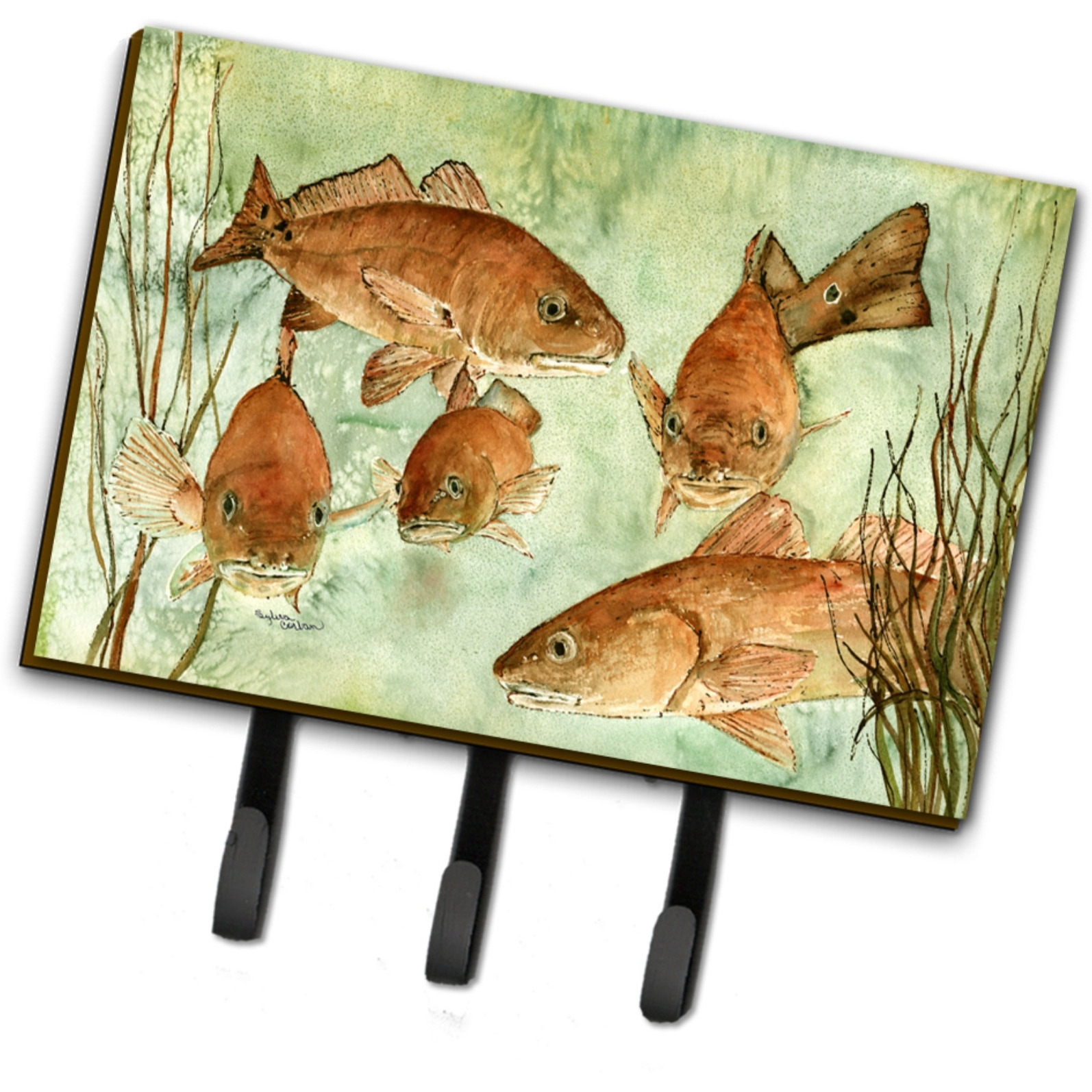 &quotCaroline's Treasures Red Fish Swim Leash or Key Holder 8983TH68, Triple, Multicolor"