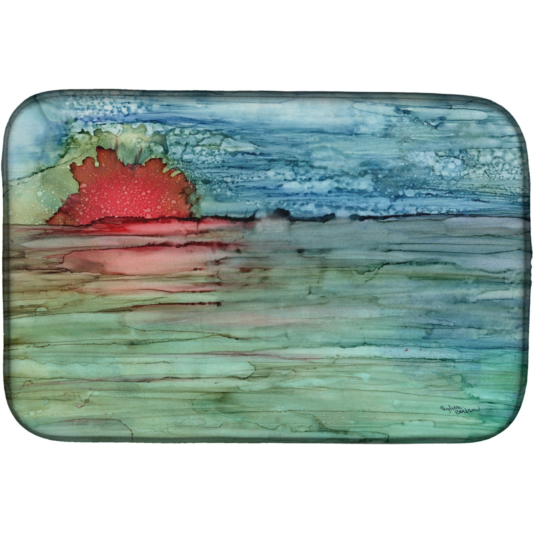 &quotCaroline's Treasures 8984DDM Dish Drying Mat, 14 x 21, Multicolor"