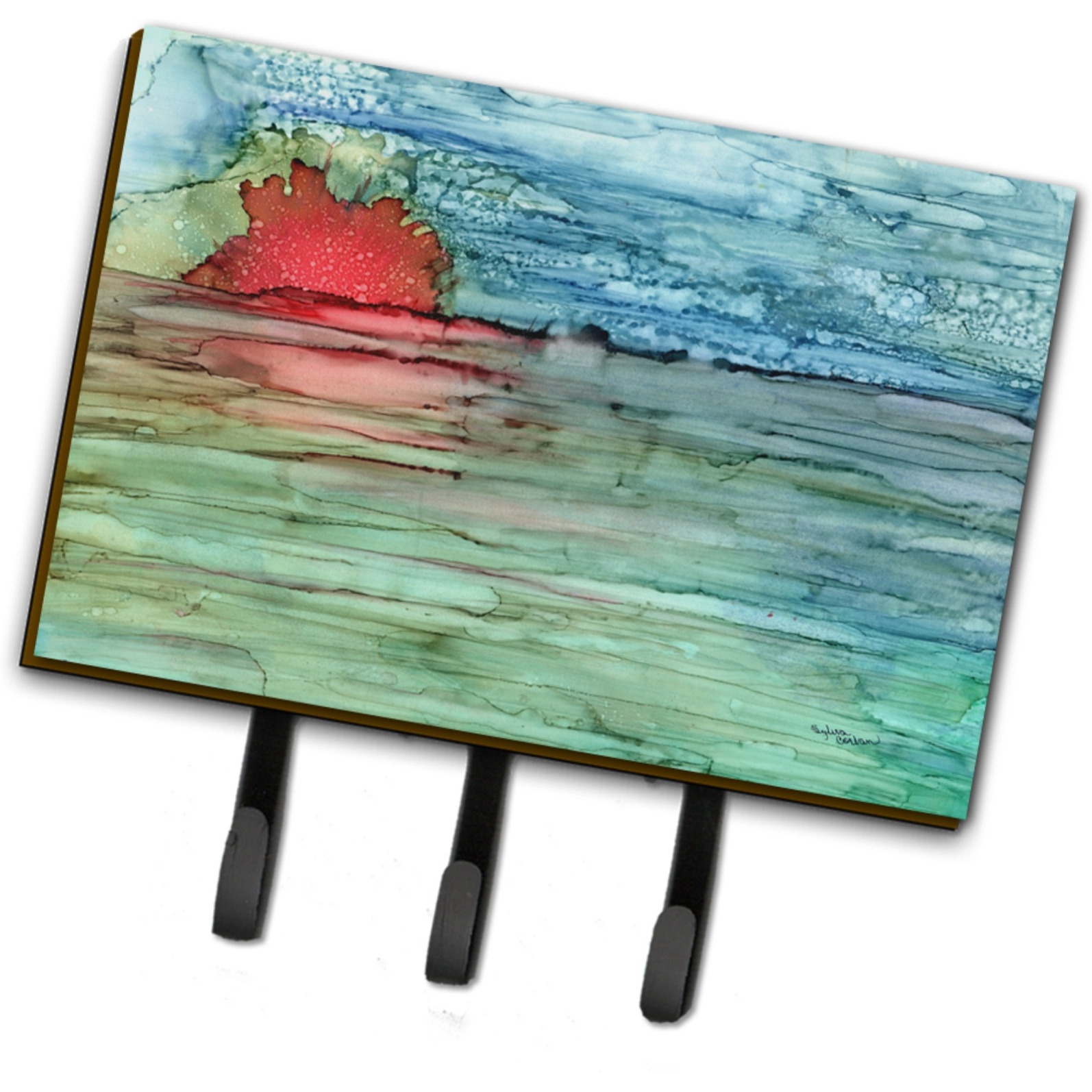 &quotCaroline's Treasures Abstract Sunset on the Water Leash or Key Holder 8984TH68, Triple, Multicolor"