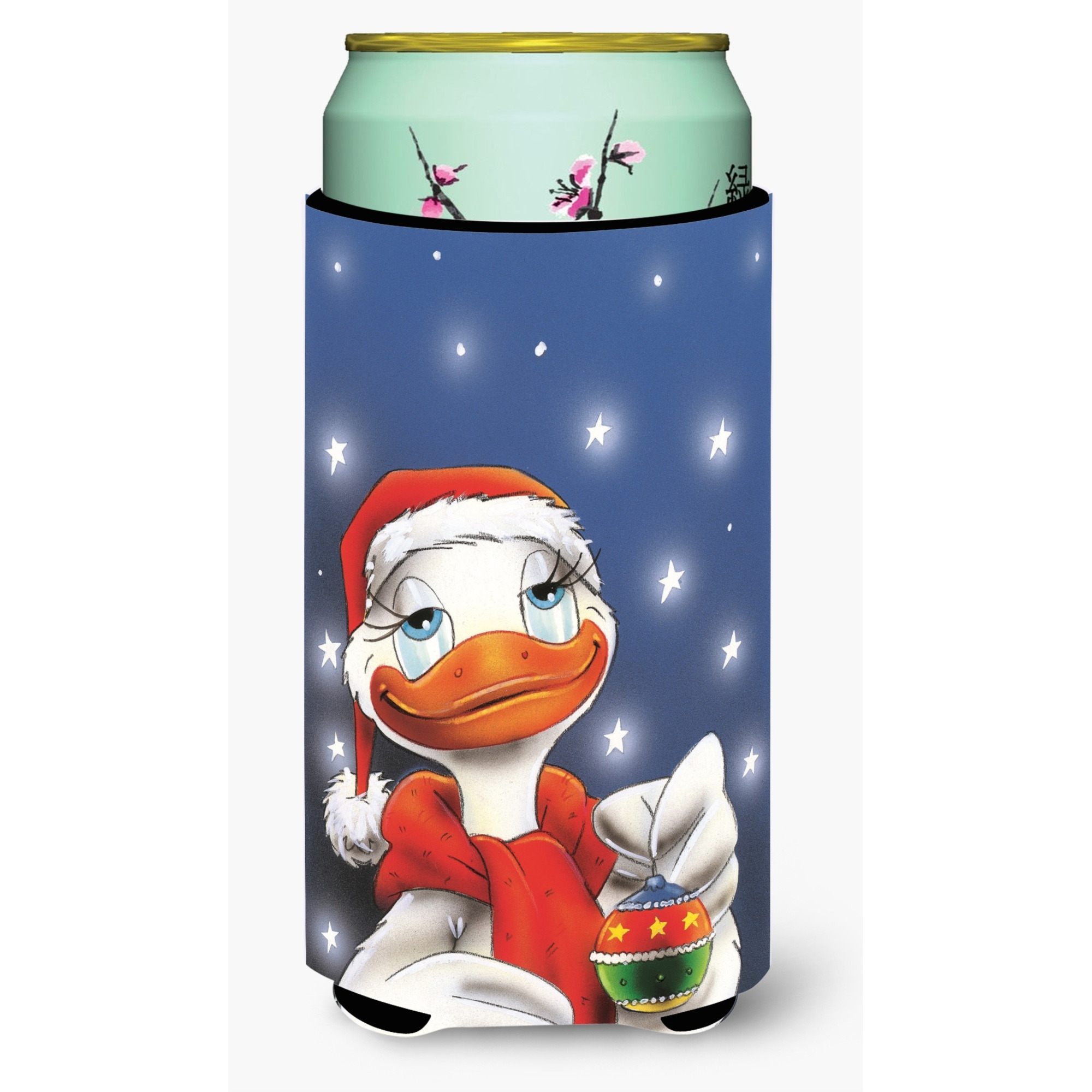 &quotCaroline's Treasures Duck with Christmas Ornament Tall Boy Koozie Hugger, Multicolor"