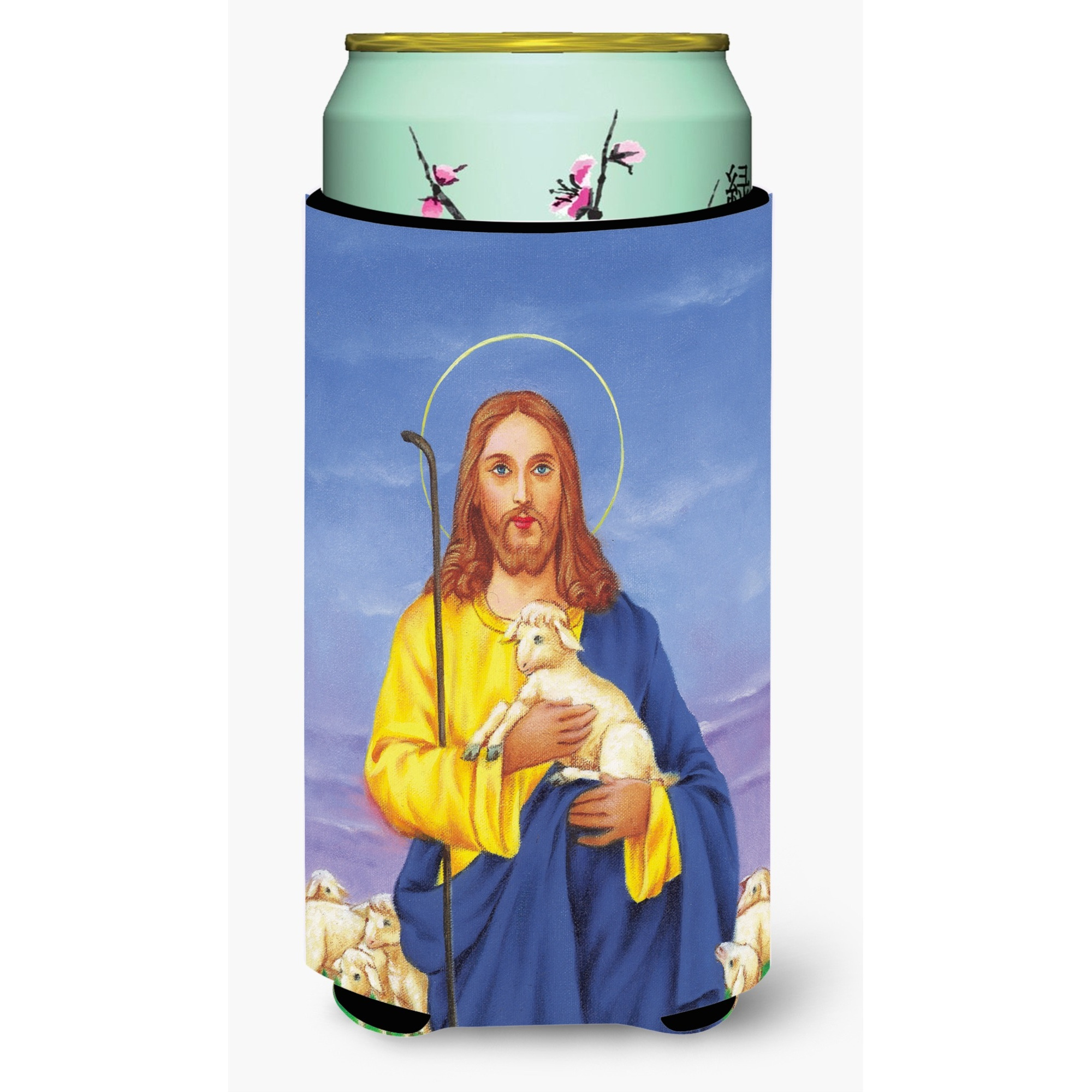 &quotCaroline's Treasures Jesus The Good Shepherd Holding A Lamb Tall Boy Koozie Hugger, Multicolor"