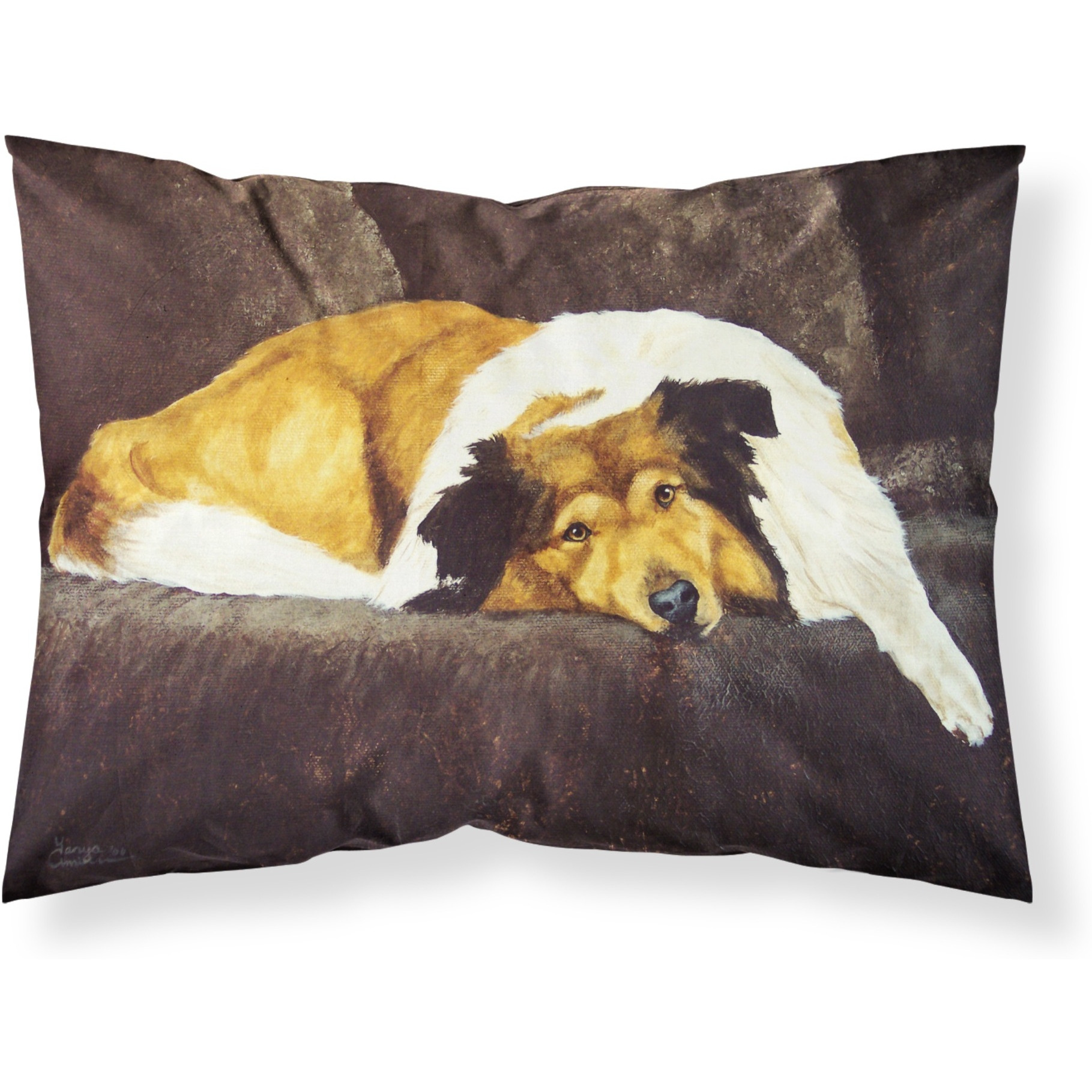 &quotCaroline's Treasures Collie by Tanya and Craig Amberson Fabric Standard Pillowcase AMB1031PILLOWCASE, Multicolor"