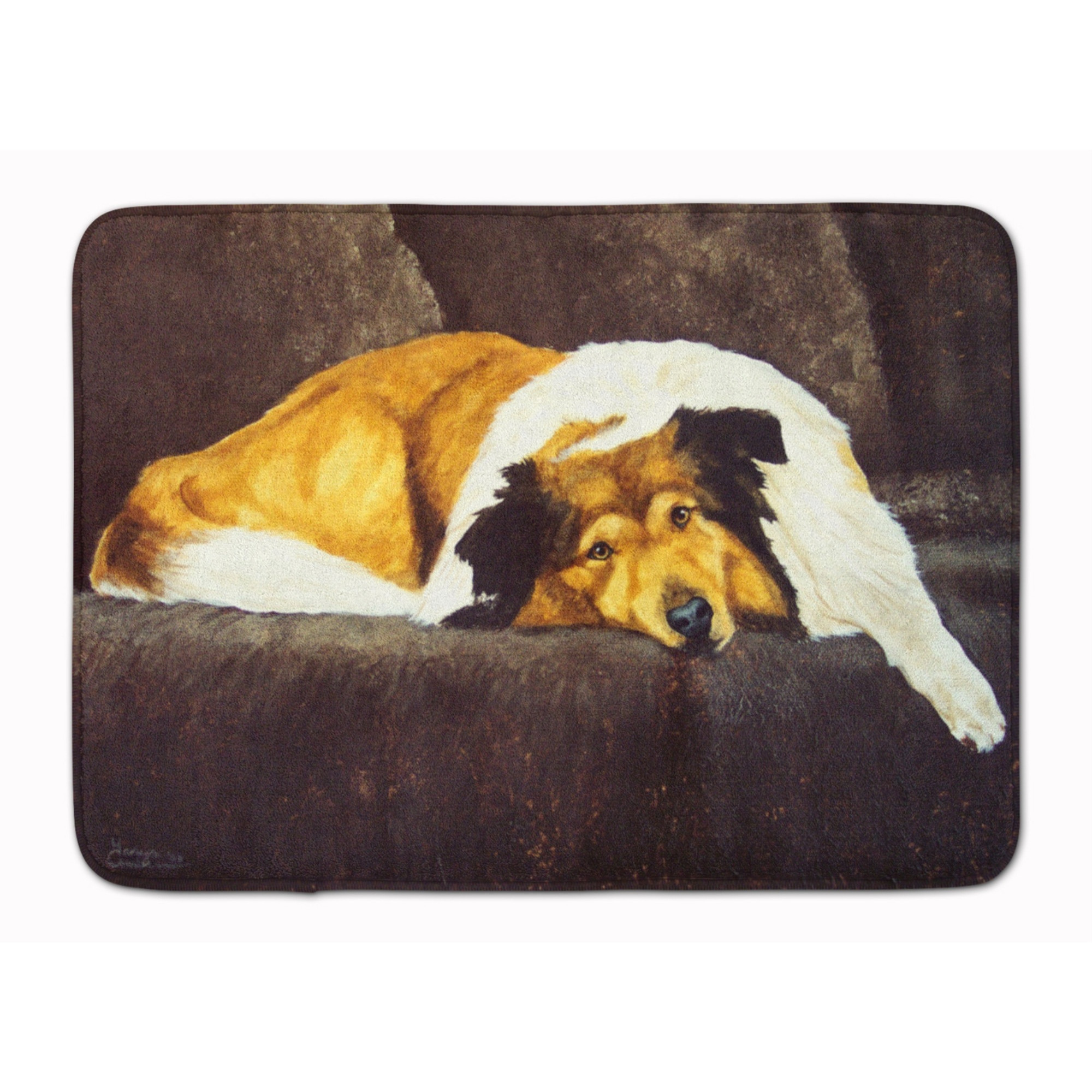 &quotCaroline's Treasures Collie by Tanya and Craig Amberson Floor Mat, 19"" x 27"", Multicolor"