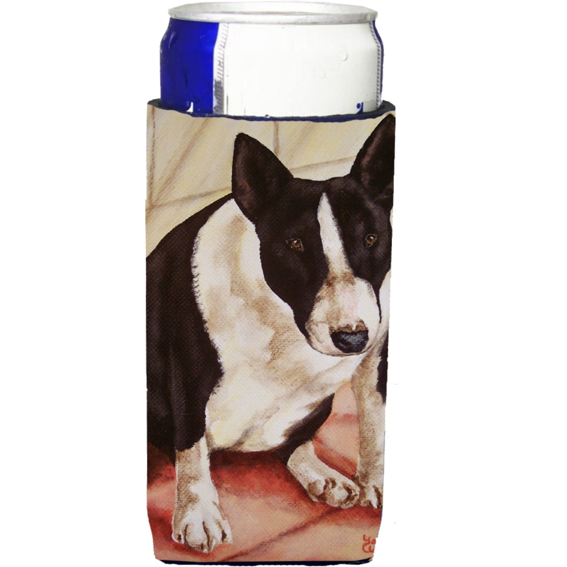 &quotCaroline's Treasures Bull Terrier English Bully Michelob Ultra Koozies for Slim Cans, Multicolor"