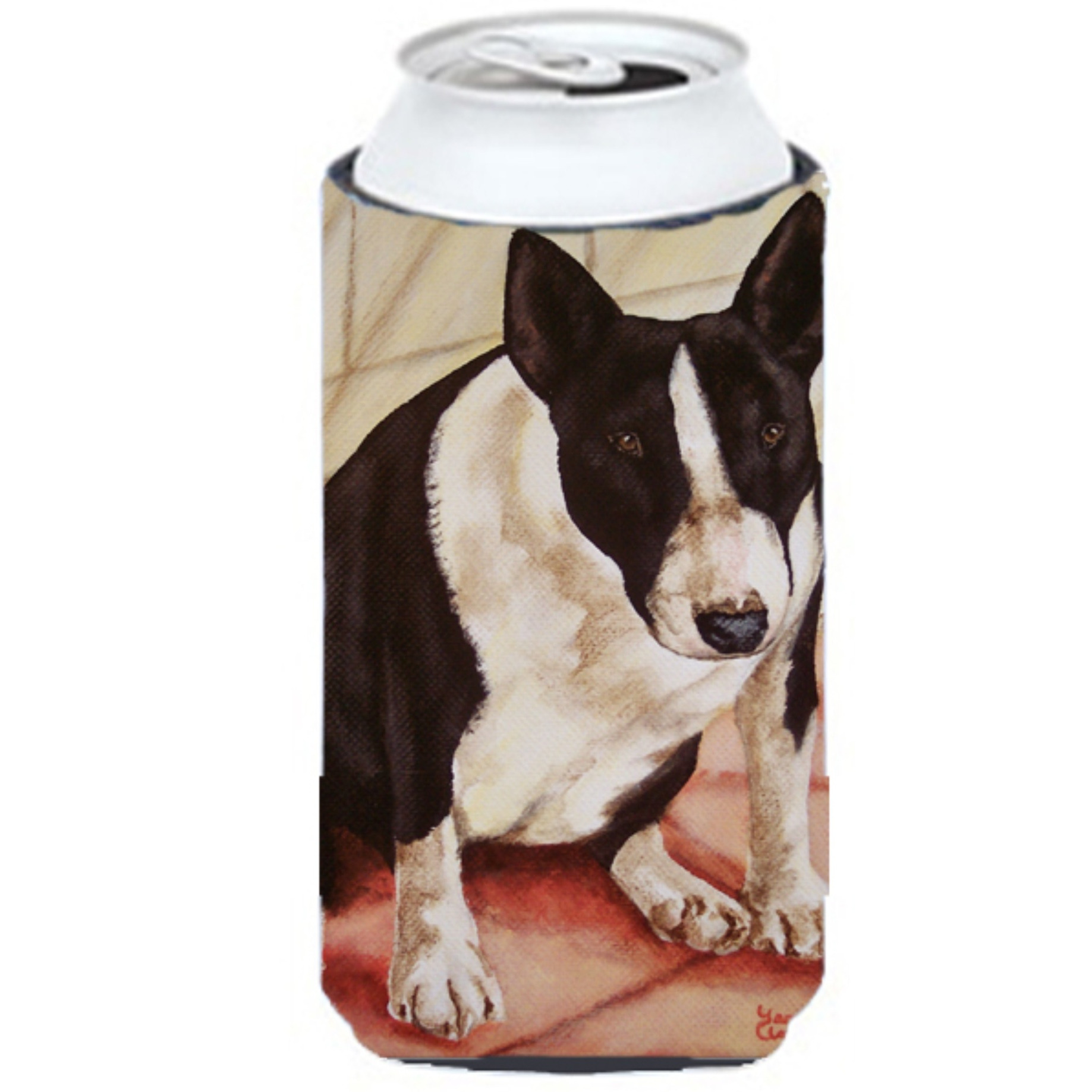 &quotCaroline's Treasures Bull Terrier English Bully Tall Boy Koozie Hugger, Multicolor"