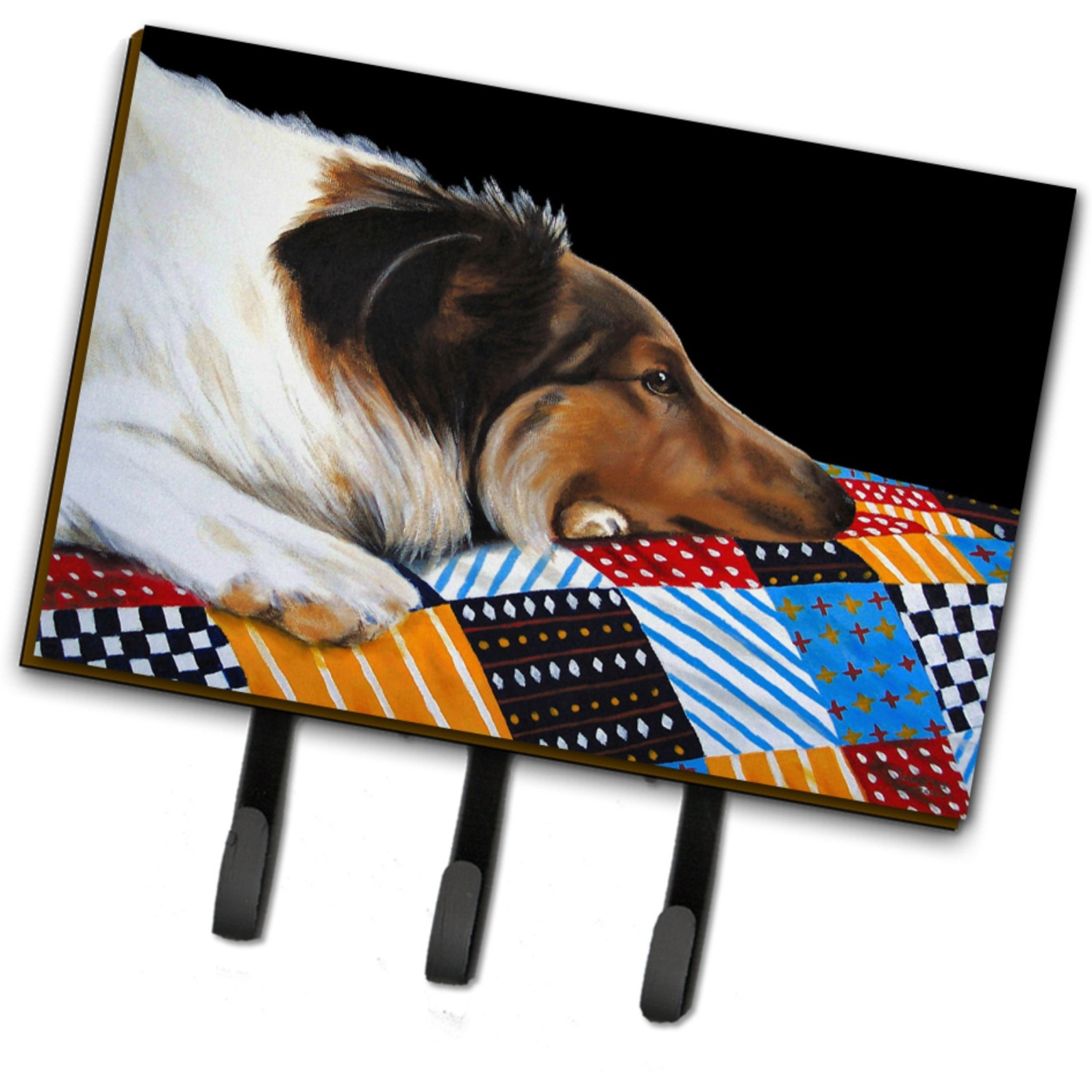 &quotCaroline's Treasures AMB1037TH68 Day Dreamer Collie Leash or Key Holder, Large, Multicolor"