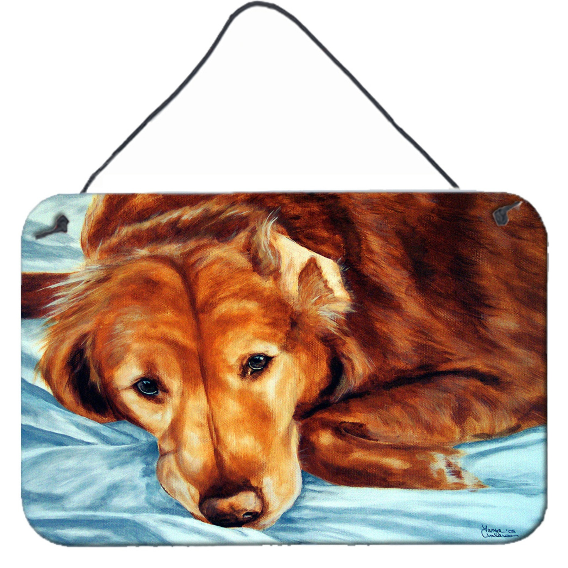&quotCaroline's Treasures Golden Retriever by Tanya and Craig Amberson Wall or Door Hanging Prints AMB1040DS812, 8"&quotH x 12"&quotW, Multicolor"