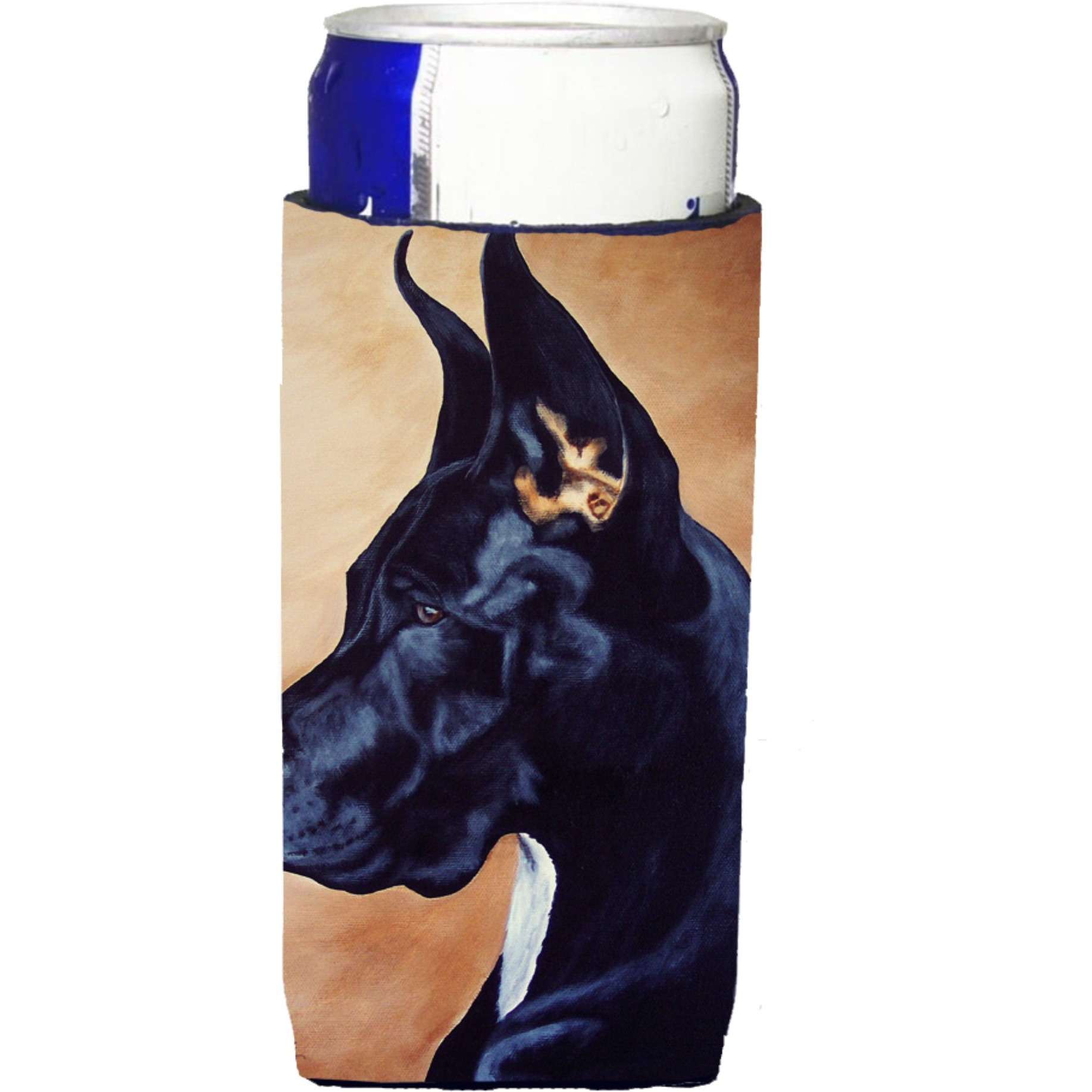 &quotCaroline's Treasures Black Great Dane Michelob Ultra Koozies for Slim Cans, Multicolor"