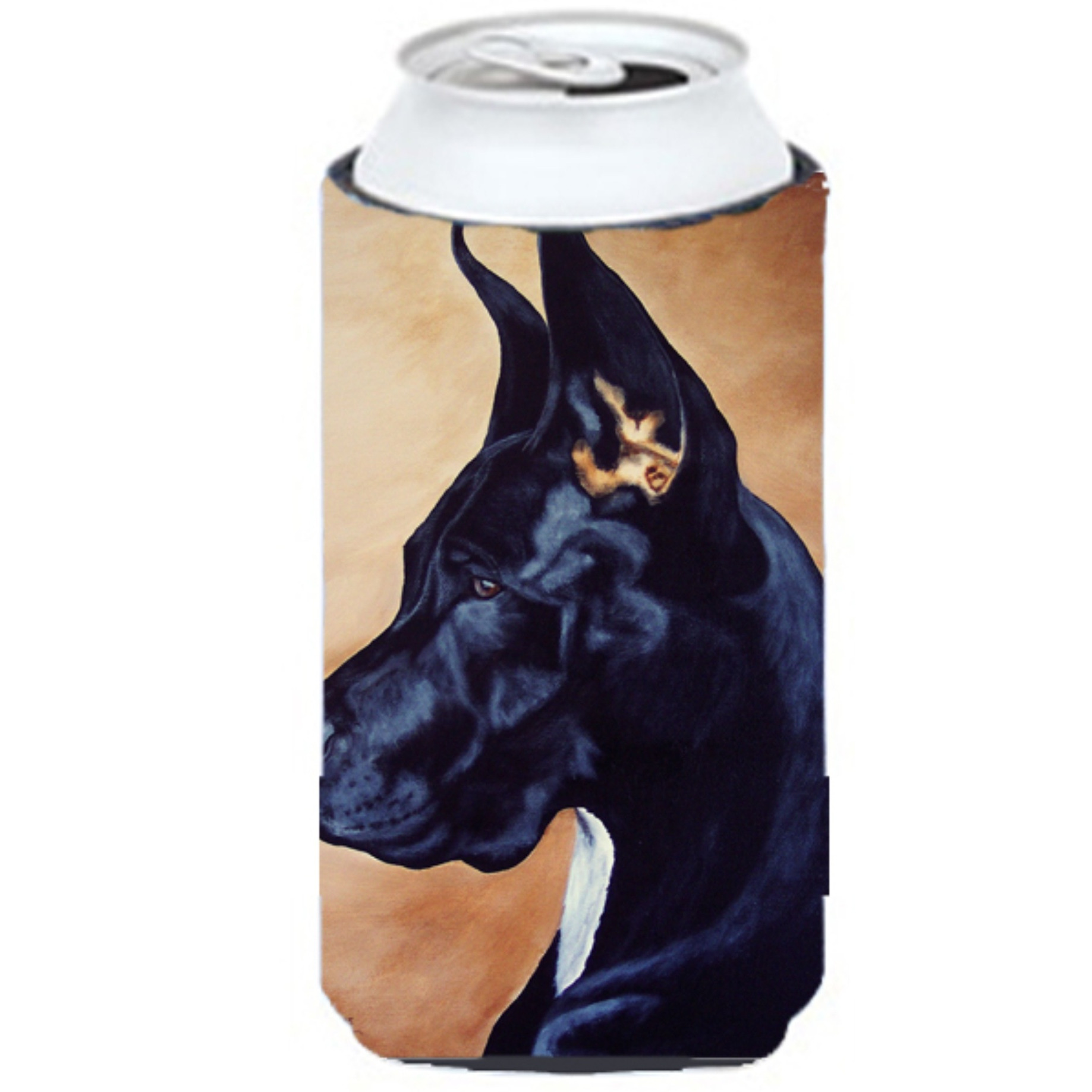 &quotCaroline's Treasures Black Great Dane Tall Boy Koozie Hugger, Multicolor"