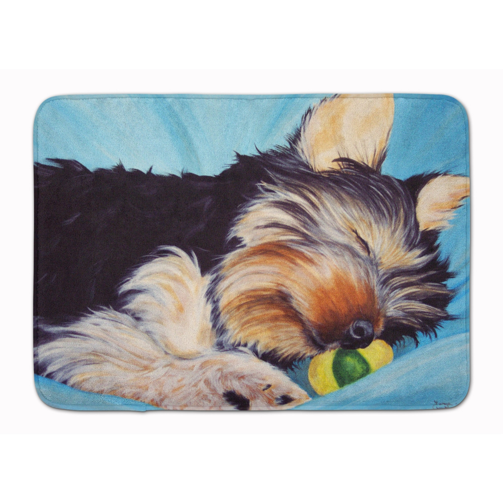&quotCaroline's Treasures Naptime Yorkie Yorkshire Terrier Floor Mat, 19"" x 27"", Multicolor"