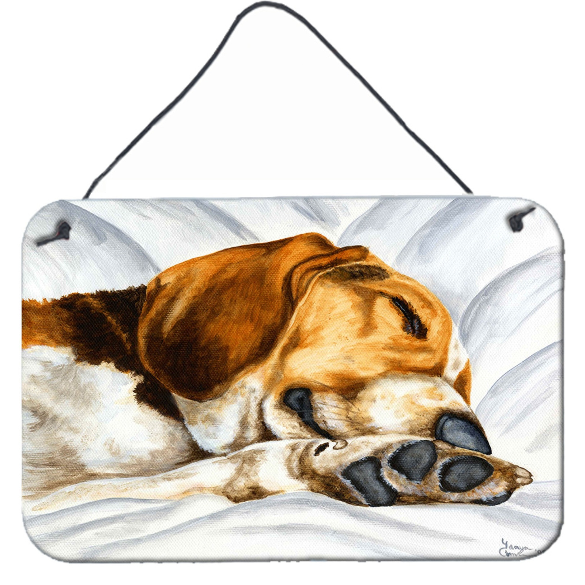 &quotCaroline's Treasures Beagle Bliss Wall or Door Hanging Prints AMB1076DS812, 8"&quotH x 12"&quotW, Multicolor"