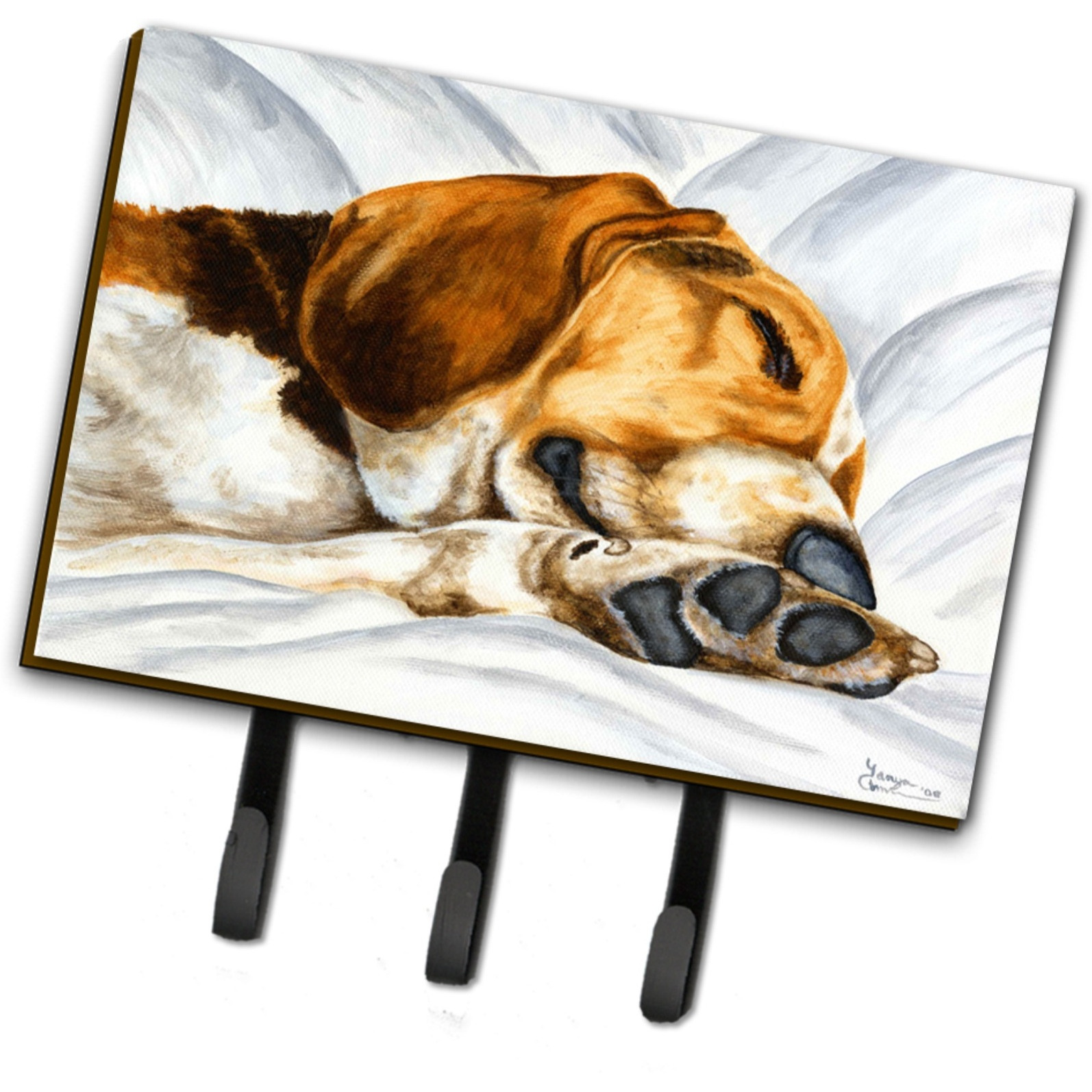 &quotCaroline's Treasures AMB1076TH68 Beagle Bliss Leash or Key Holder, Large, Multicolor"