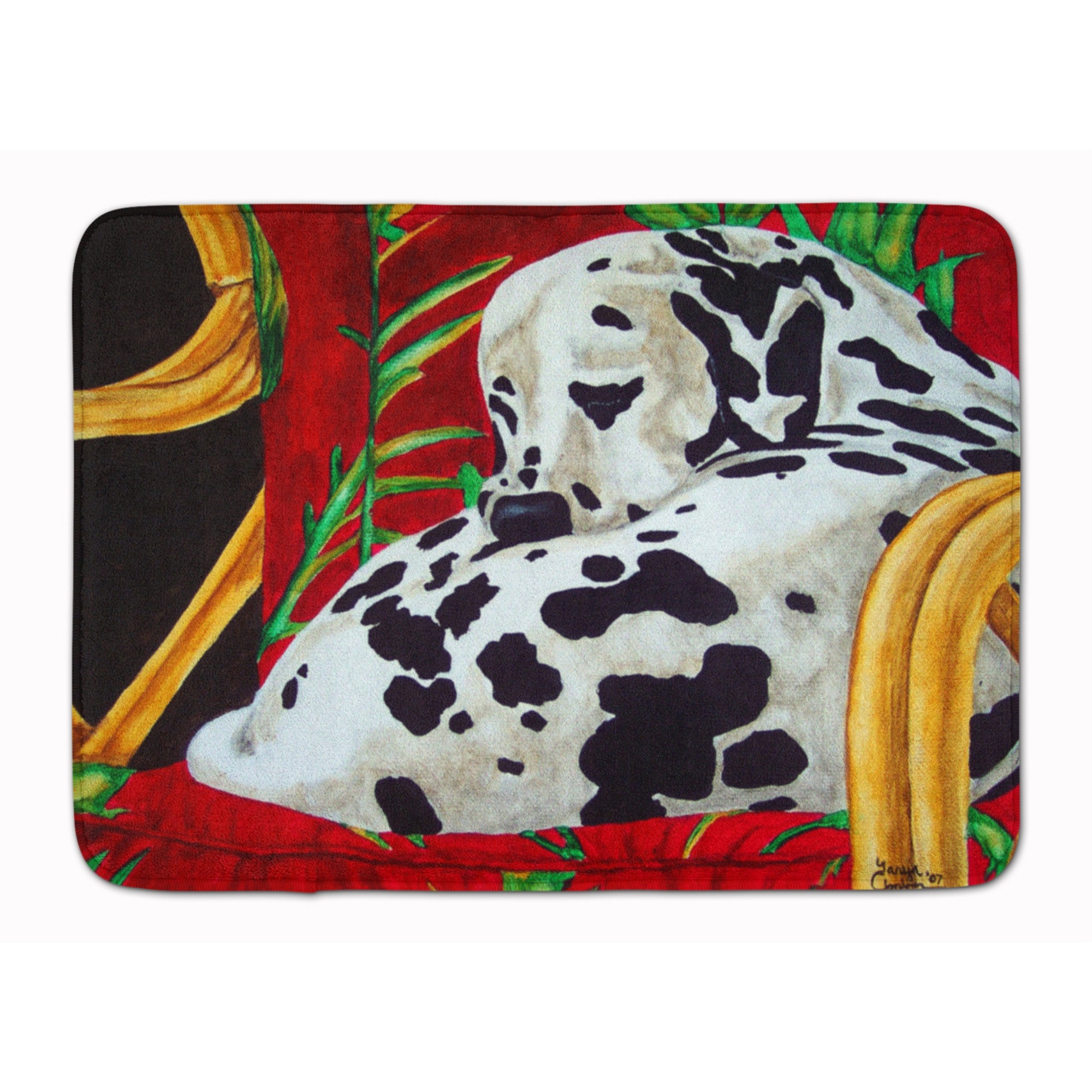 &quotCaroline's Treasures Sunday Nap Dalmatian Floor Mat, 19"" x 27"", Multicolor"