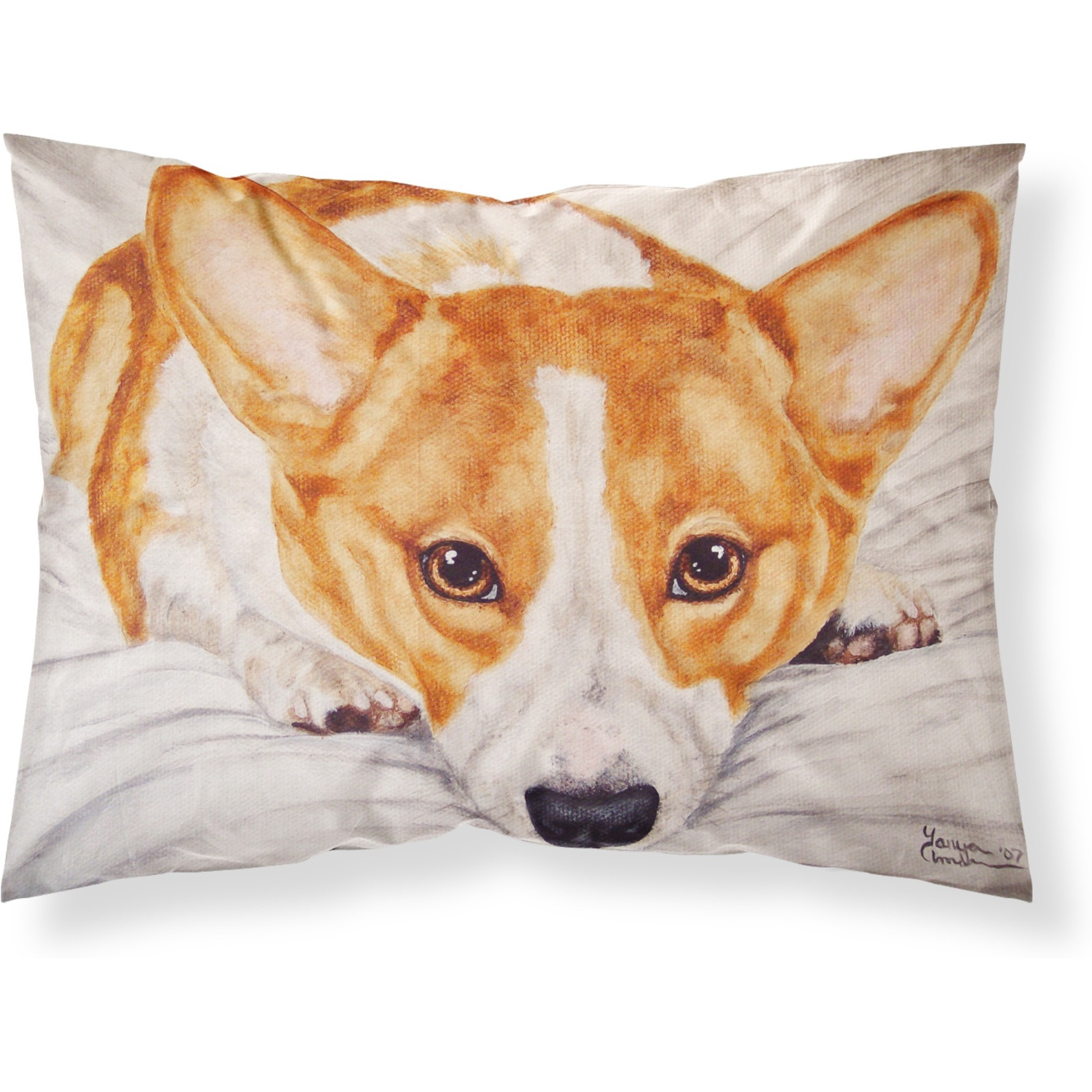 &quotCaroline's Treasures "&quotFiona Corgi"" Printed, Polyester Envelope Closure pillowcase, Standard, Multicolor"