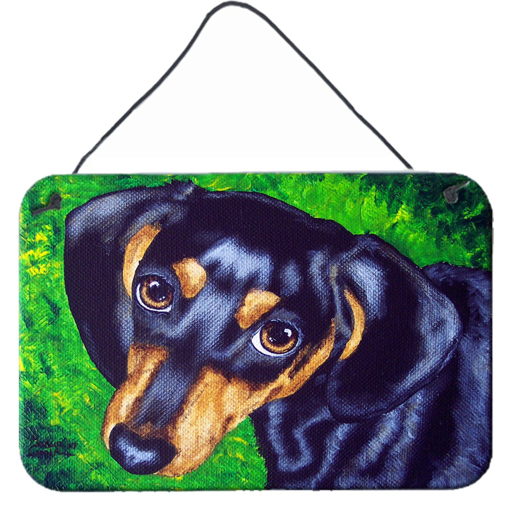 &quotCaroline's Treasures Tootsie Dachshund Wall or Door Hanging Prints AMB1173DS812, 8"&quotH x 12"&quotW, Multicolor"