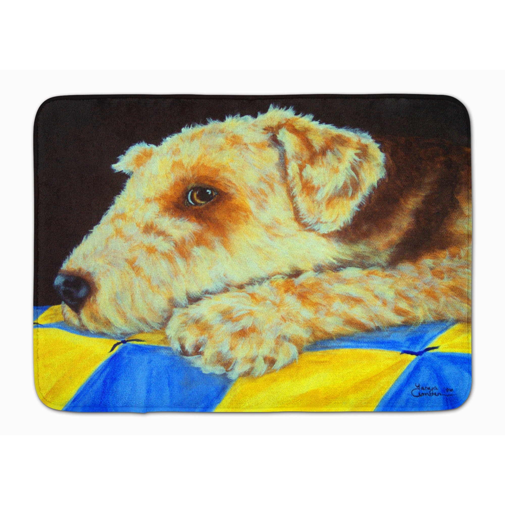&quotCaroline's Treasures Airedale Terrier Momma's Quilt, 19"" x 27"", Multicolor"