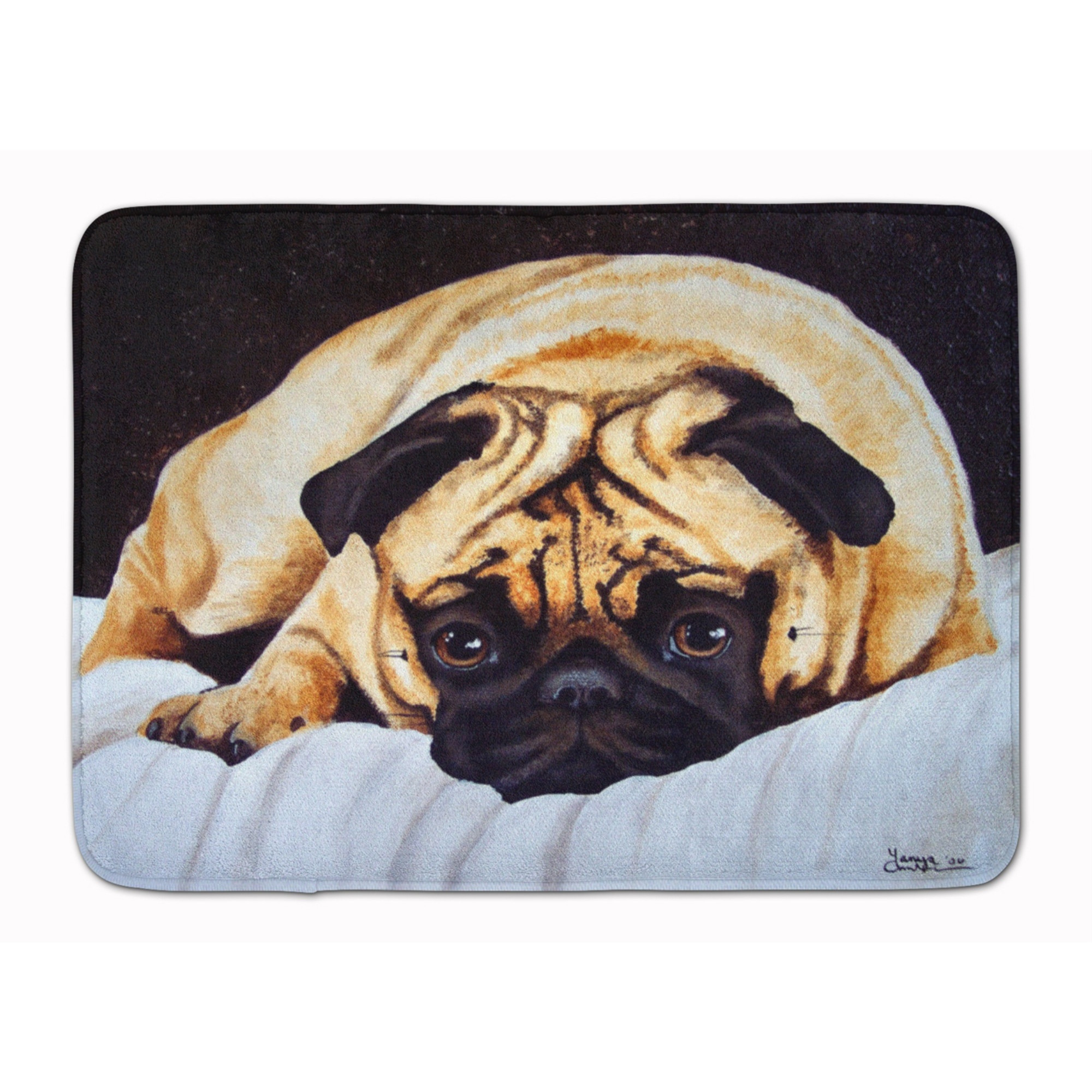 &quotCaroline's Treasures Fred the Pug Floor Mat, 19"" x 27"", Multicolor"