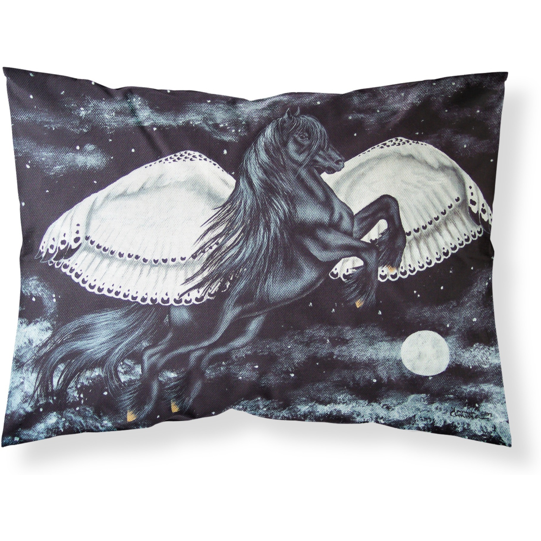 &quotCaroline's Treasures Black Flying Horse Fabric Standard Pillowcase AMB1222PILLOWCASE, Multicolor"