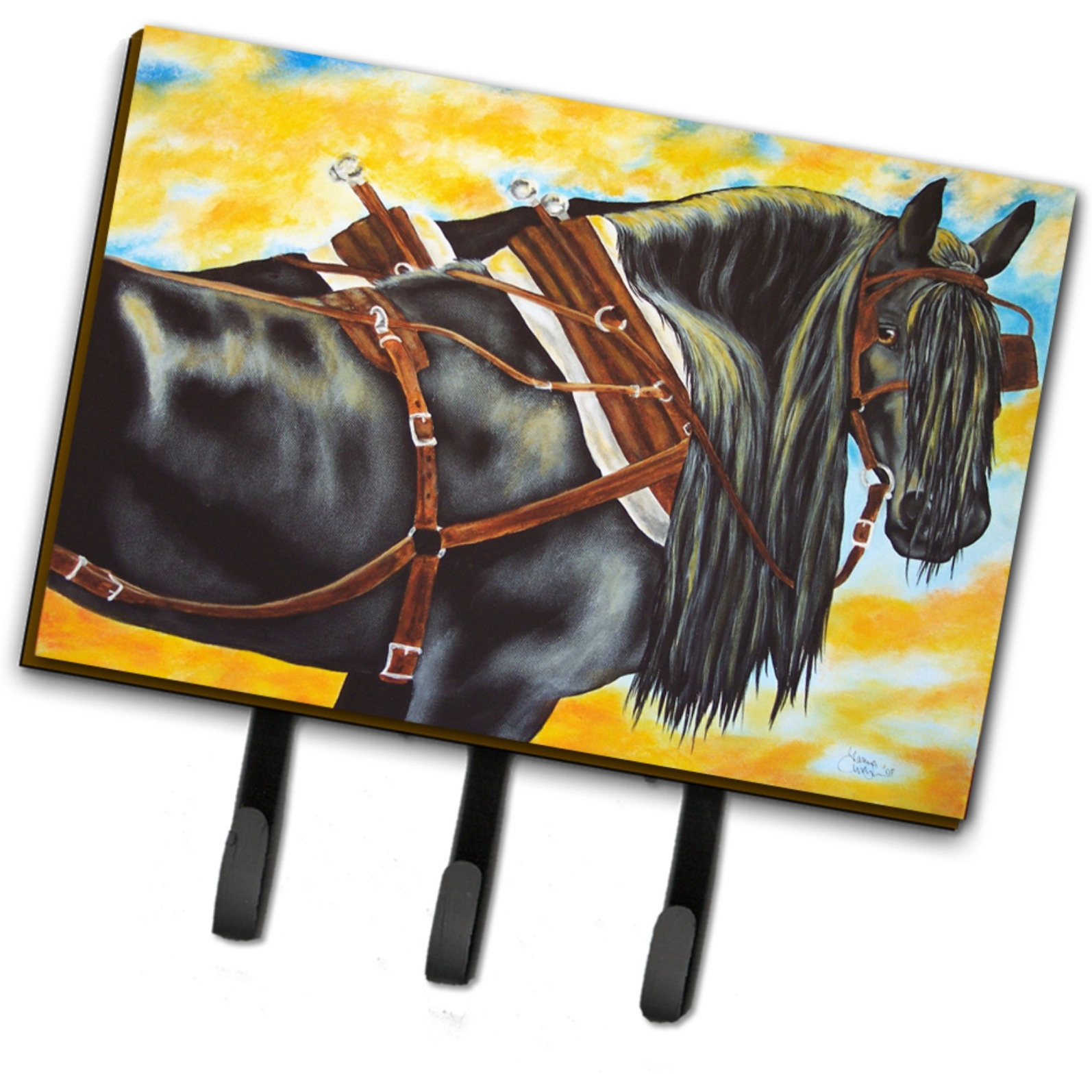 &quotCaroline's Treasures AMB1238TH68 Day's End Horse Leash or Key Holder, Large, Multicolor"