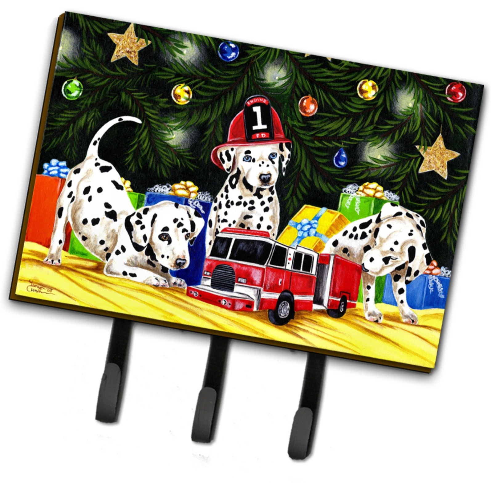 &quotCaroline's Treasures AMB1316TH68 Christmas Favorite Gift Dalmatian Leash or Key Holder, Large, Multicolor"