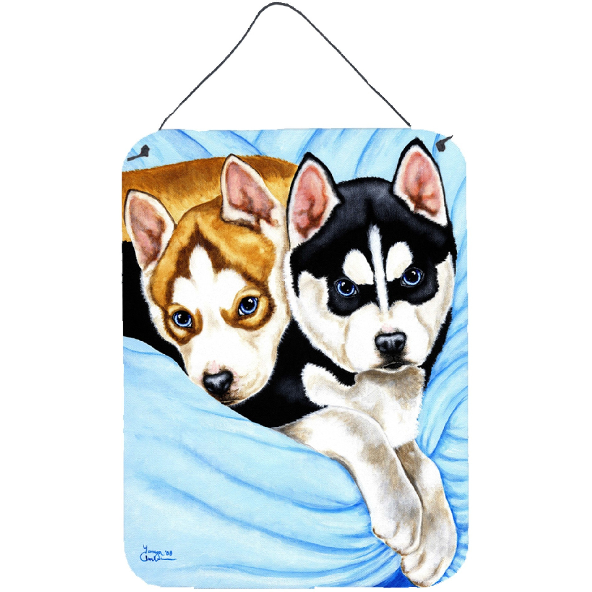 &quotCaroline's Treasures Snow Angels Siberian Husky Wall or Door Hanging Prints AMB1327DS1216, 16HX12W, Multicolor"