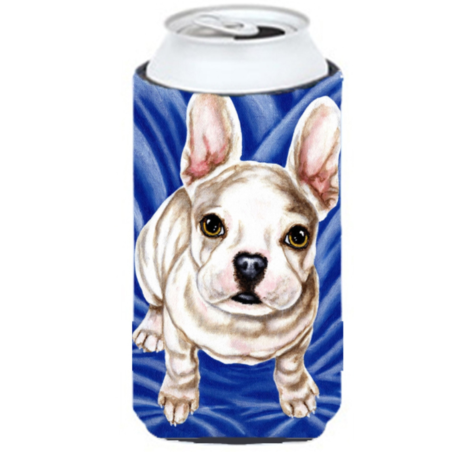 &quotCaroline's Treasures Diamond In Blue French Bulldog Tall Boy Koozie Hugger, Multicolor"